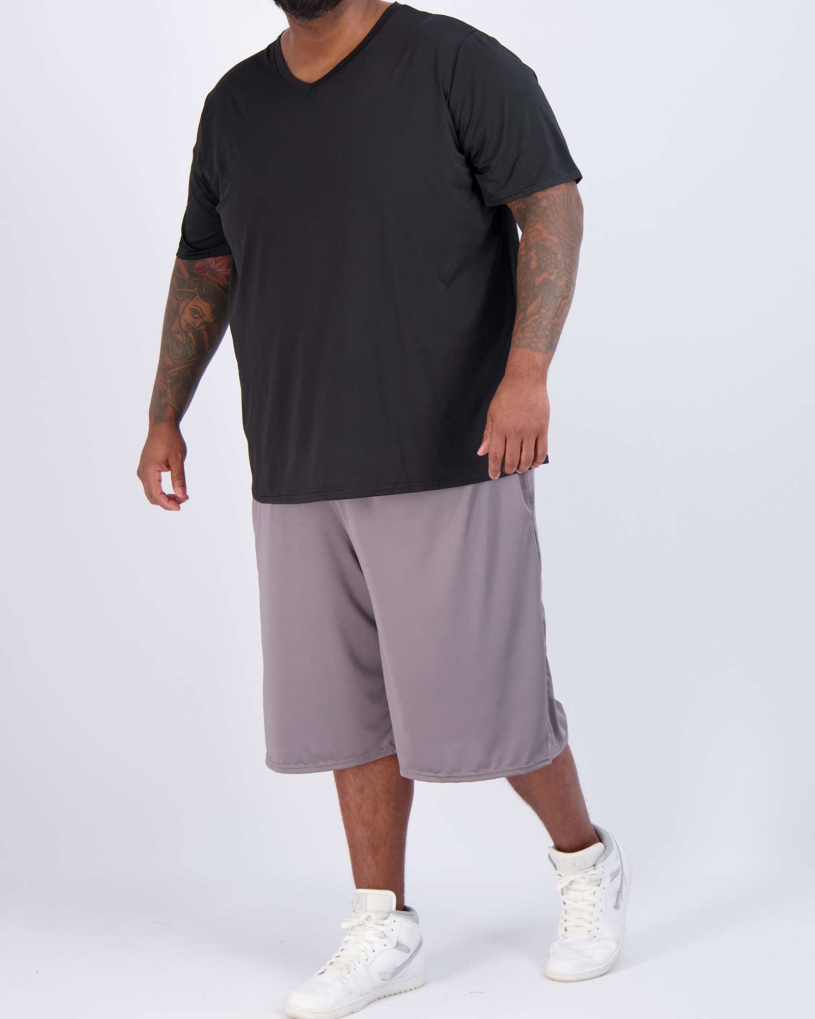 3 Pack: Men's Big & Tall V-Neck Short-Sleeve Dry-Fit T-Shirt