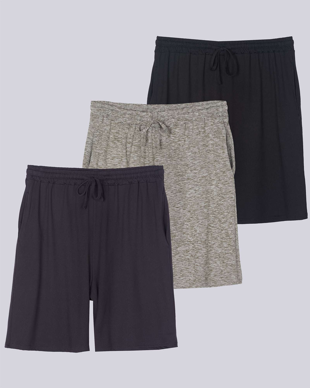 3 Pack: Men's Big & Tall Soft Pajama Shorts
