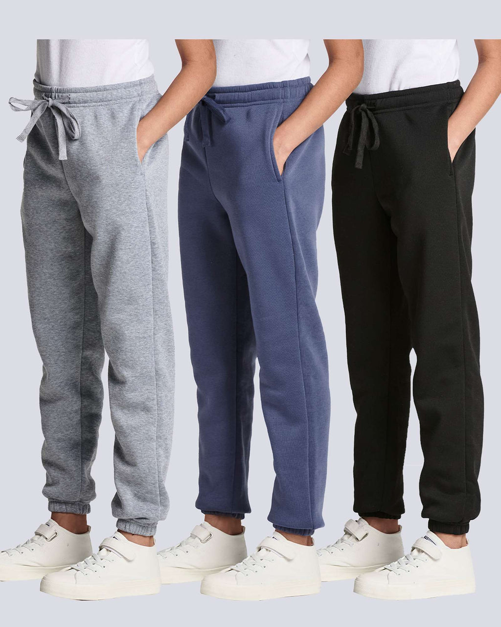 3 Pack: Girls' Sweatpants - Active Fleece Jogger Pants
