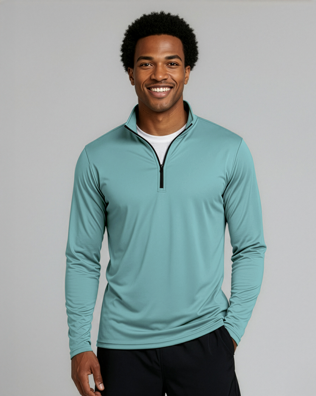 3 Pack: Mens Active Dry-Fit Quarter Zip Pullover