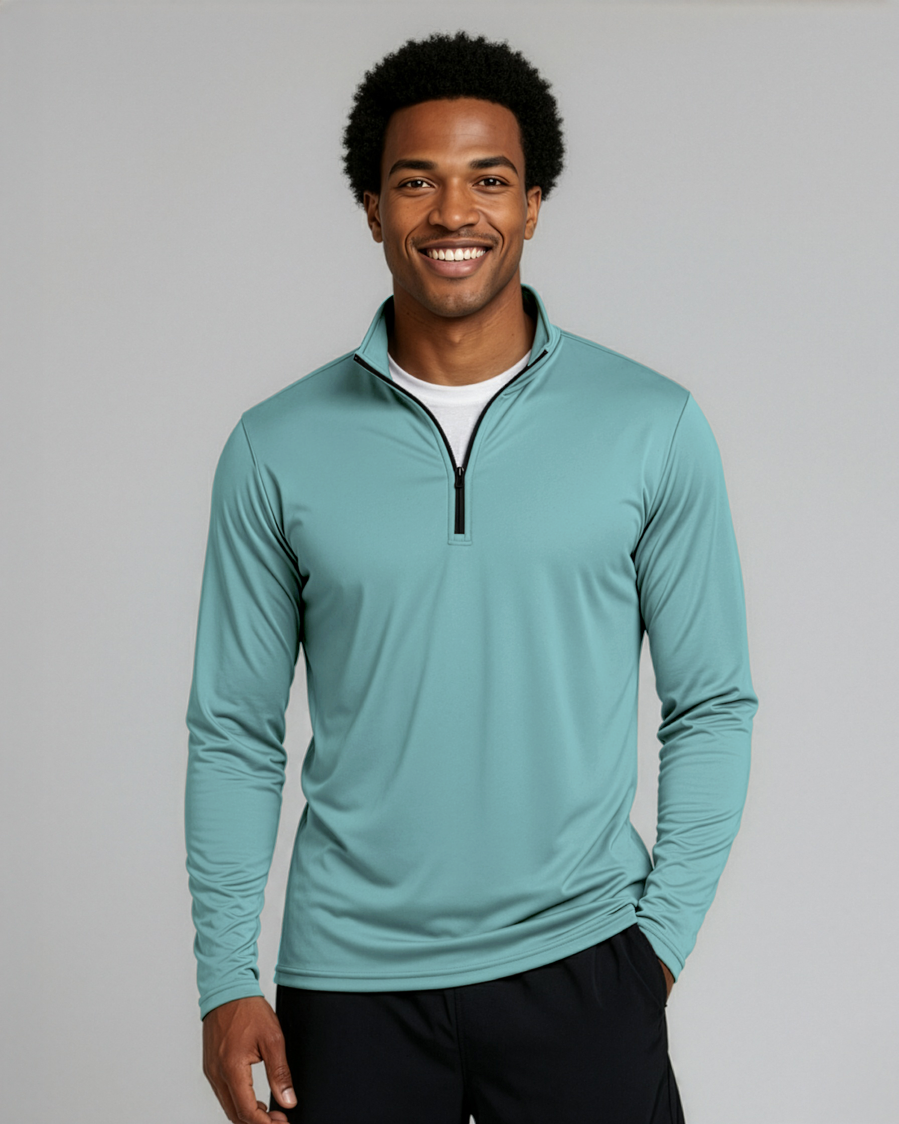 3 Pack: Mens Active Dry-Fit Quarter Zip Pullover