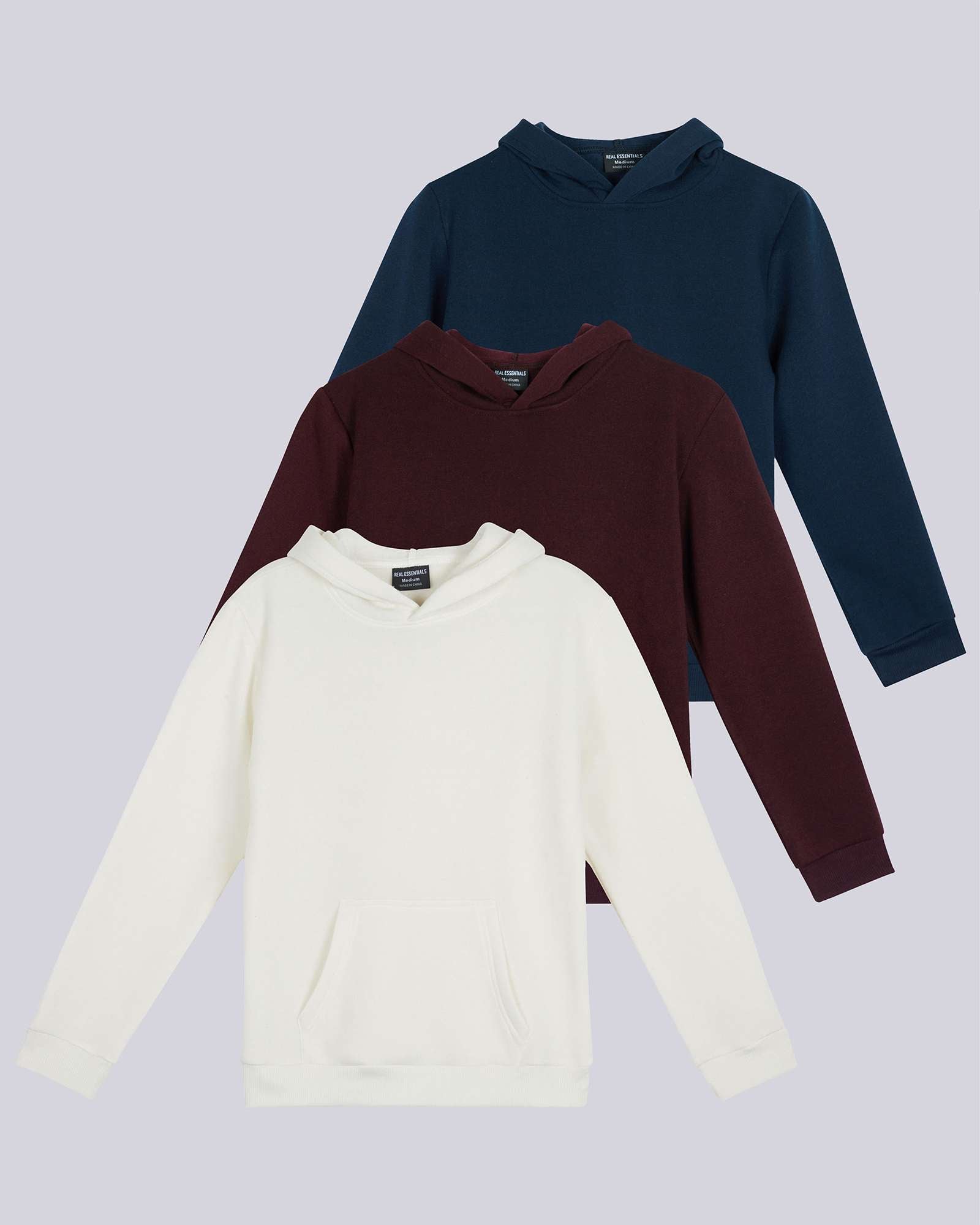 3 Pack: Girls Fleece Pullover Hoodie Sweatshirt