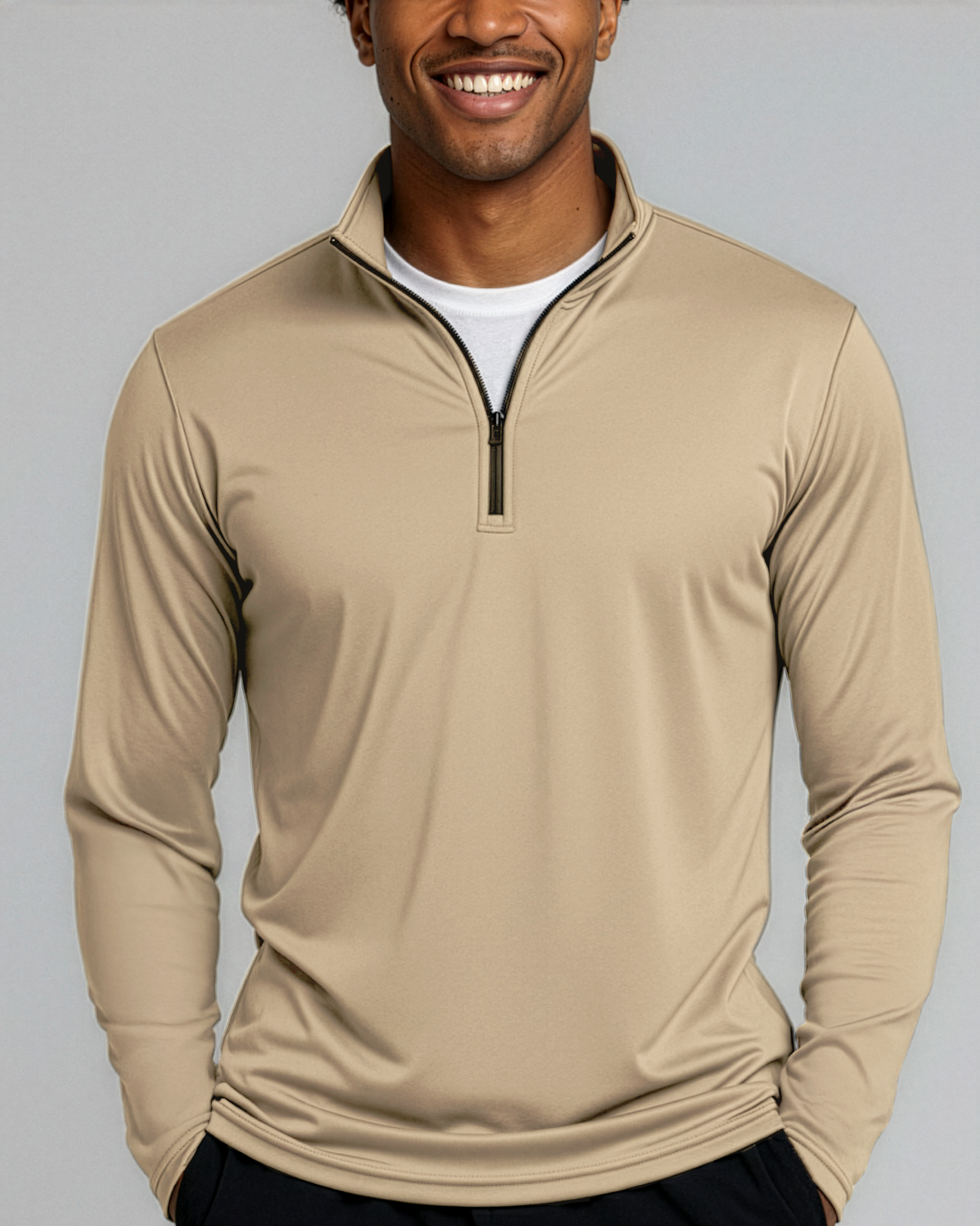 3 Pack: Mens Active Dry-Fit Quarter Zip Pullover