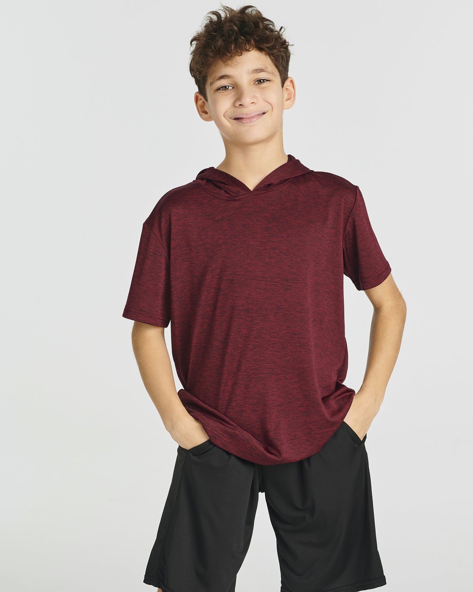 3 Pack: Boys' Dry-Fit Short Sleeve Workout Hoodie