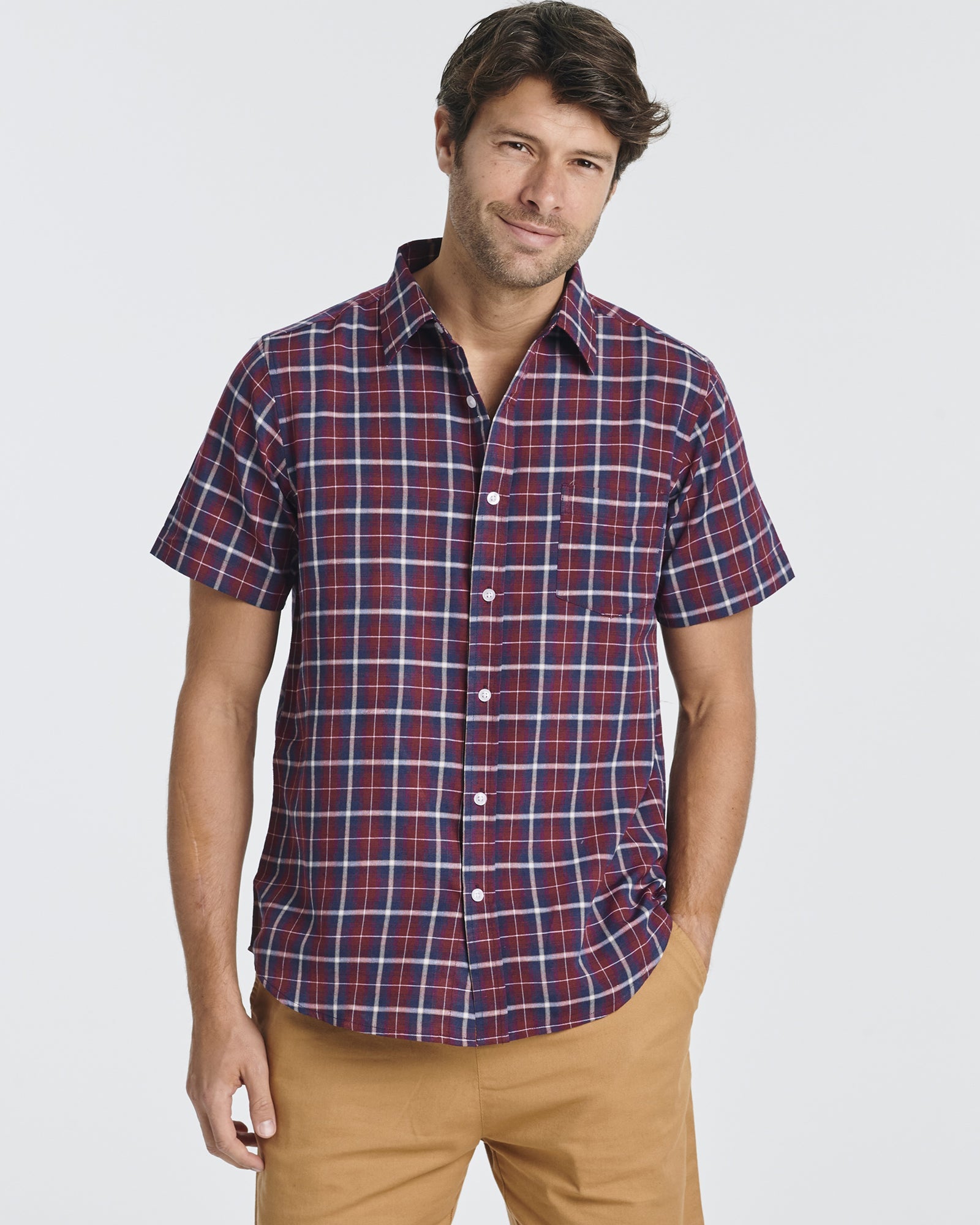 3 Pack: Men's Regular-Fit Short Sleeve Woven Shirt