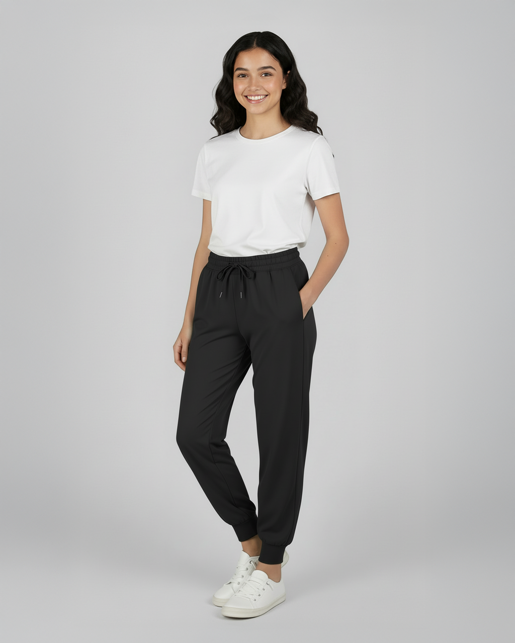 3 Pack: Girls' Dry-Fit Jogger Sweatpants Soft Active Athletic Kids Joggers with Pockets & Drawstring