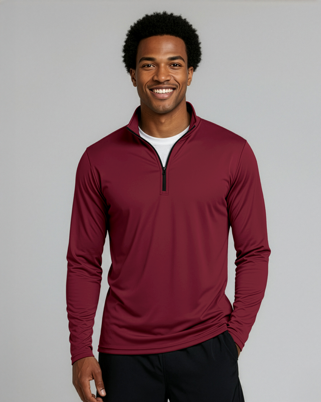 3 Pack: Mens Active Dry-Fit Quarter Zip Pullover (Available in Big & Tall)