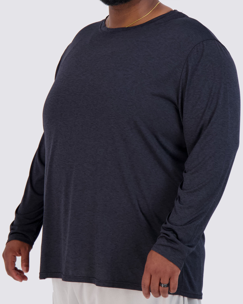 3 Pack: Mens Big & Tall Dry Fit Long-Sleeve Crew Neck T-Shirt