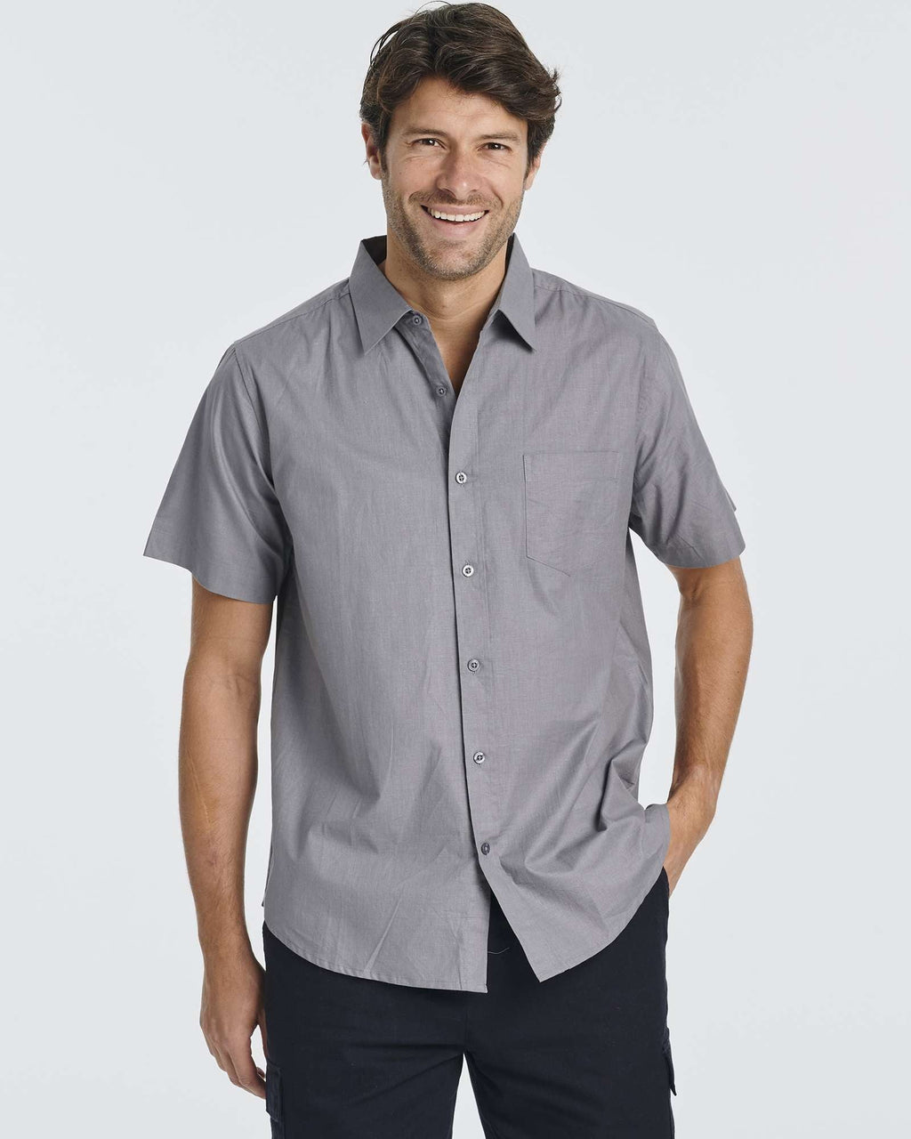3 Pack: Men's Short-Sleeve Poplin Shirt (Available In Big & Tall)