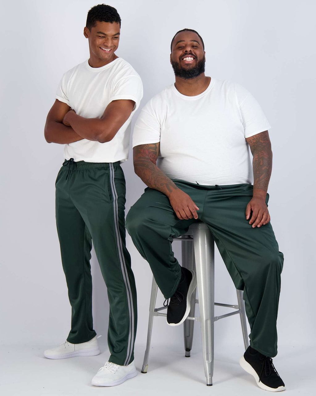 3 Pack: Mens Active Athletic Casual Tricot Open Bottom Sweatpants with Pockets (Available in Big & Tall)