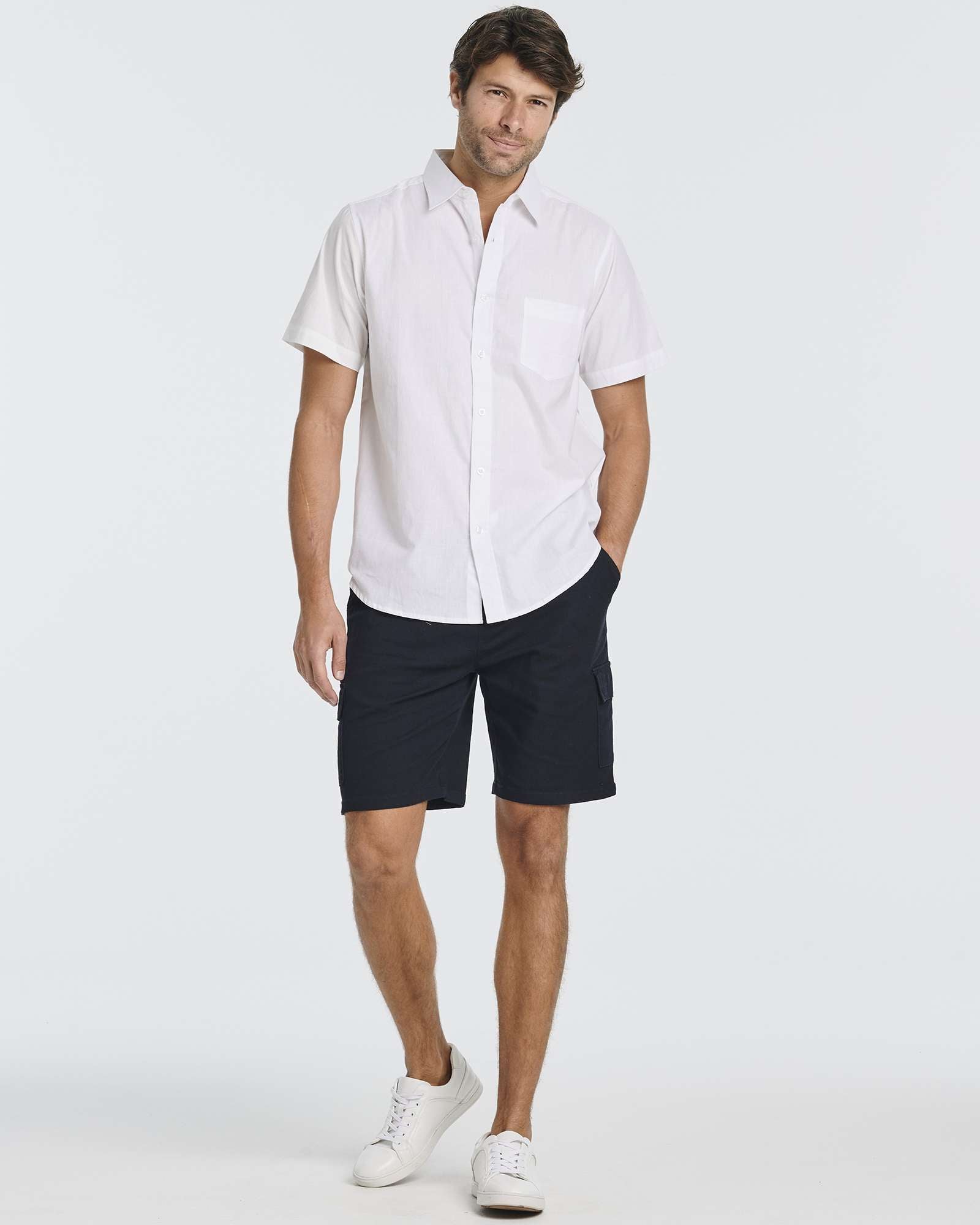 3 Pack: Men's Short-Sleeve Poplin Shirt (Available In Big & Tall)