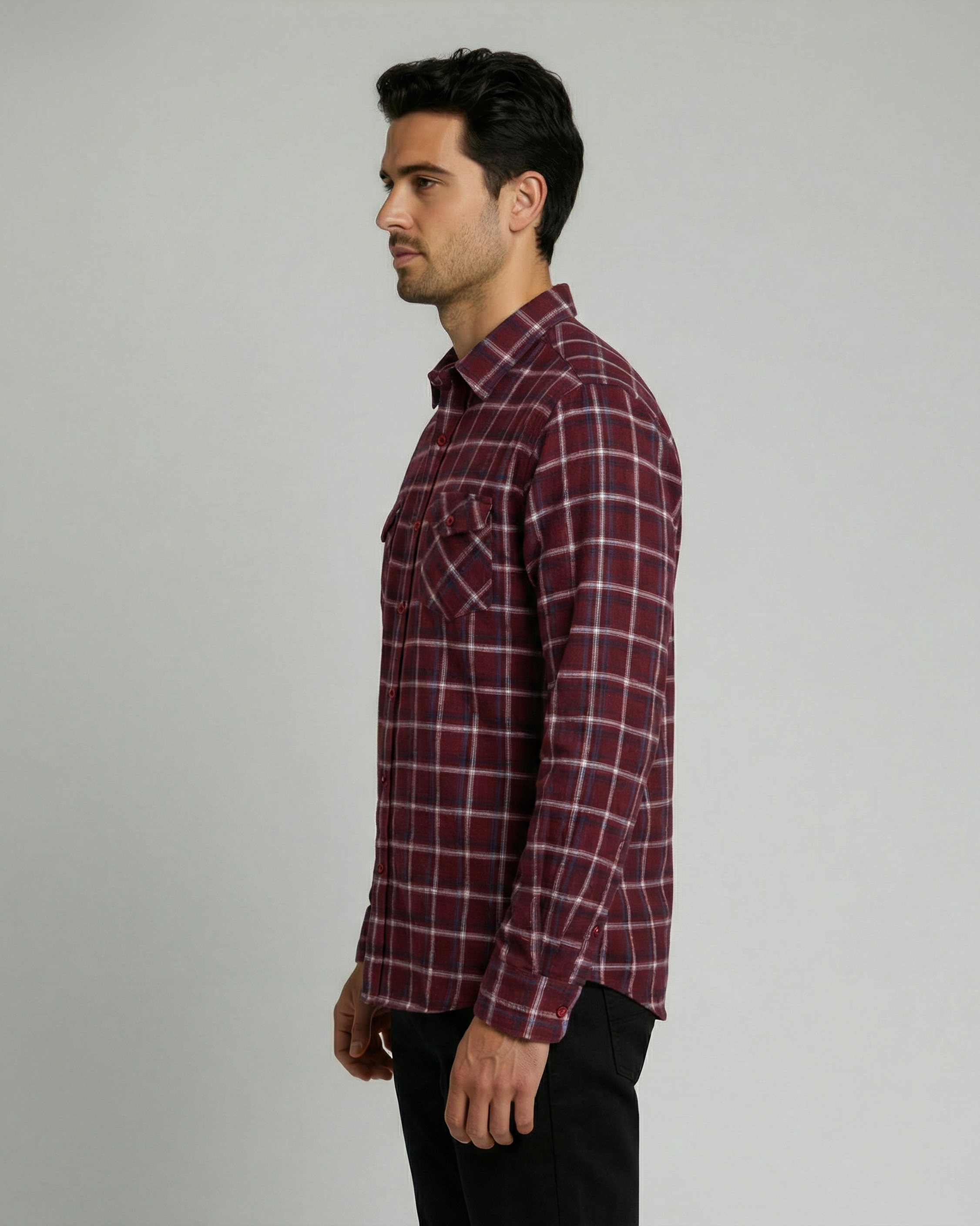 3 Pack: Men's Long-Sleeve Flannel Shirt