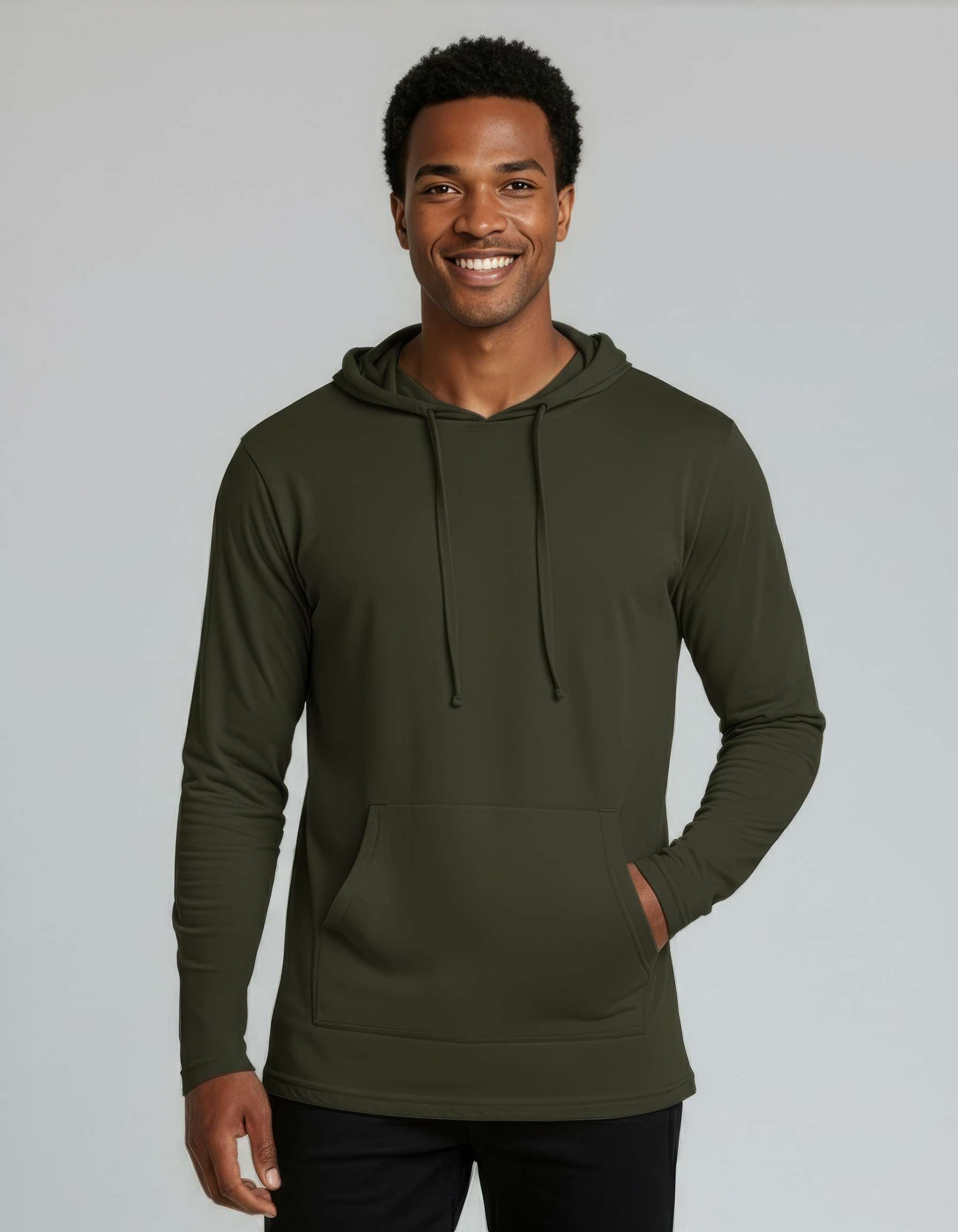 3 Pack: Mens Cotton Lightweight Pullover Hoodie
