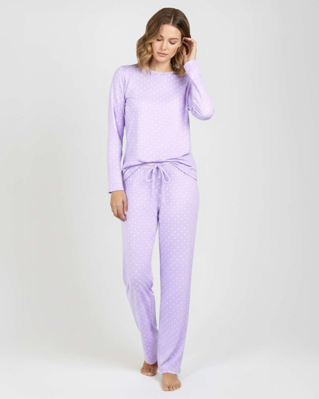 2 Pack: Women’s Pajama Set Super-Soft Long Sleeve Top With Pants