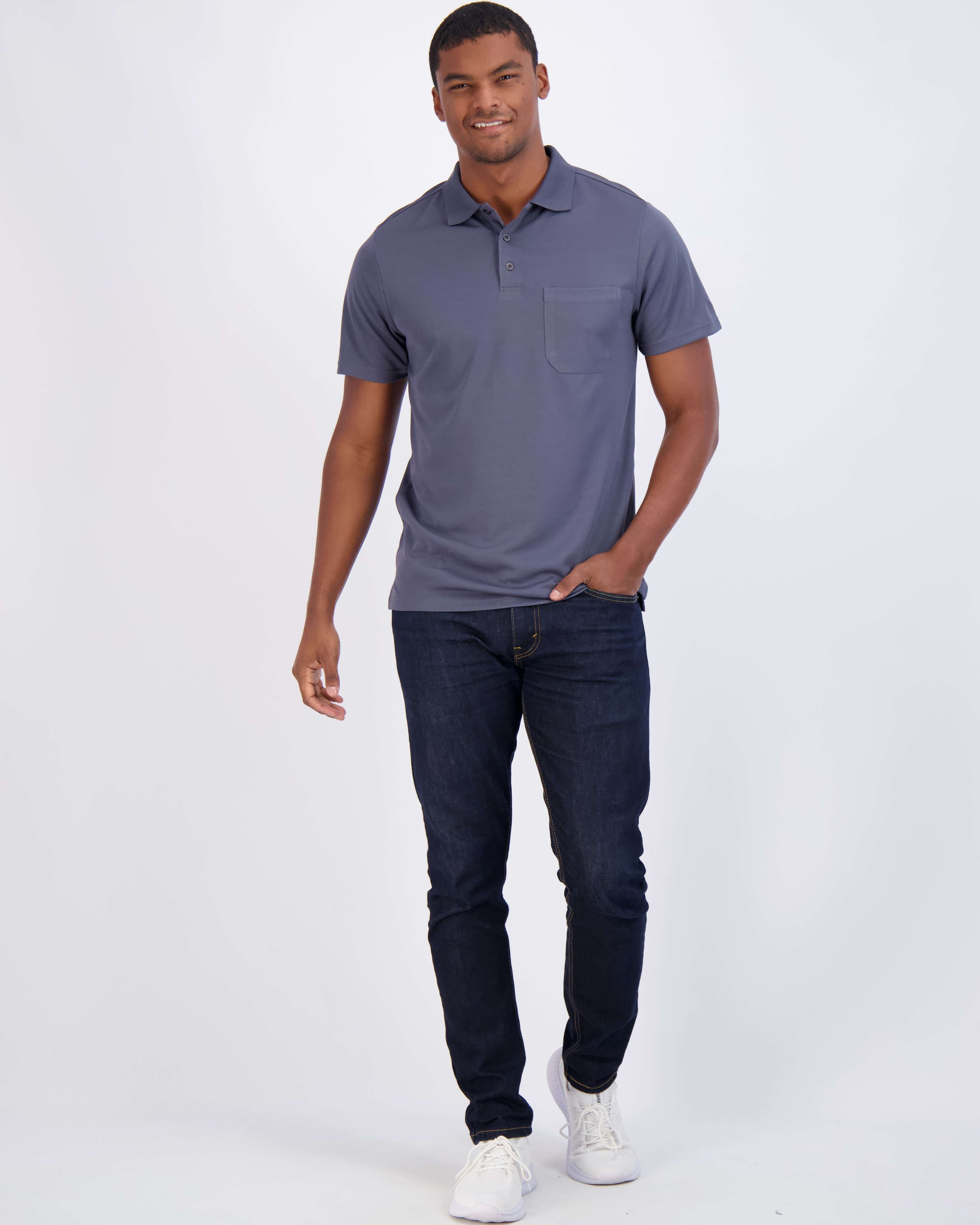 3 Pack: Men's Short Sleeve Dry-Fit Polo Shirt (Available in Big & Tall)