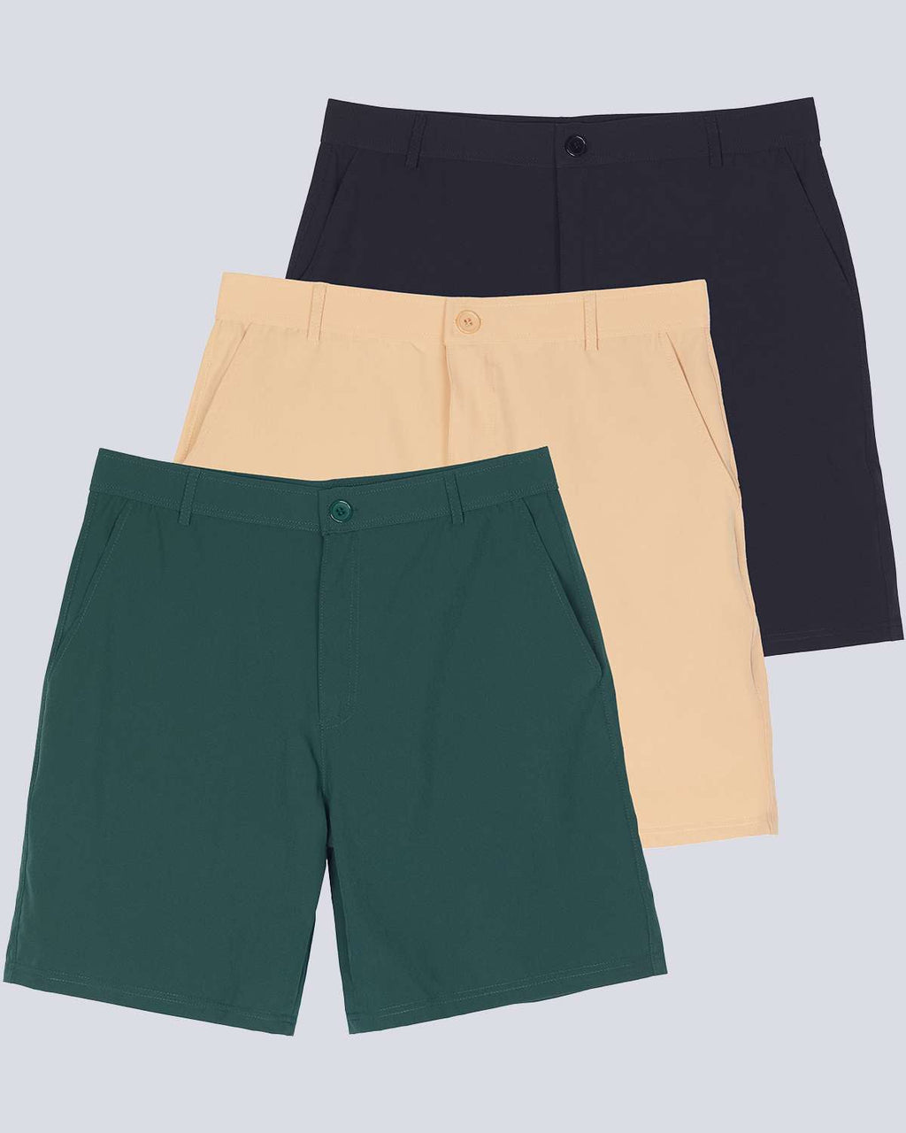 3 Pack: Men's 7" Golf Shorts