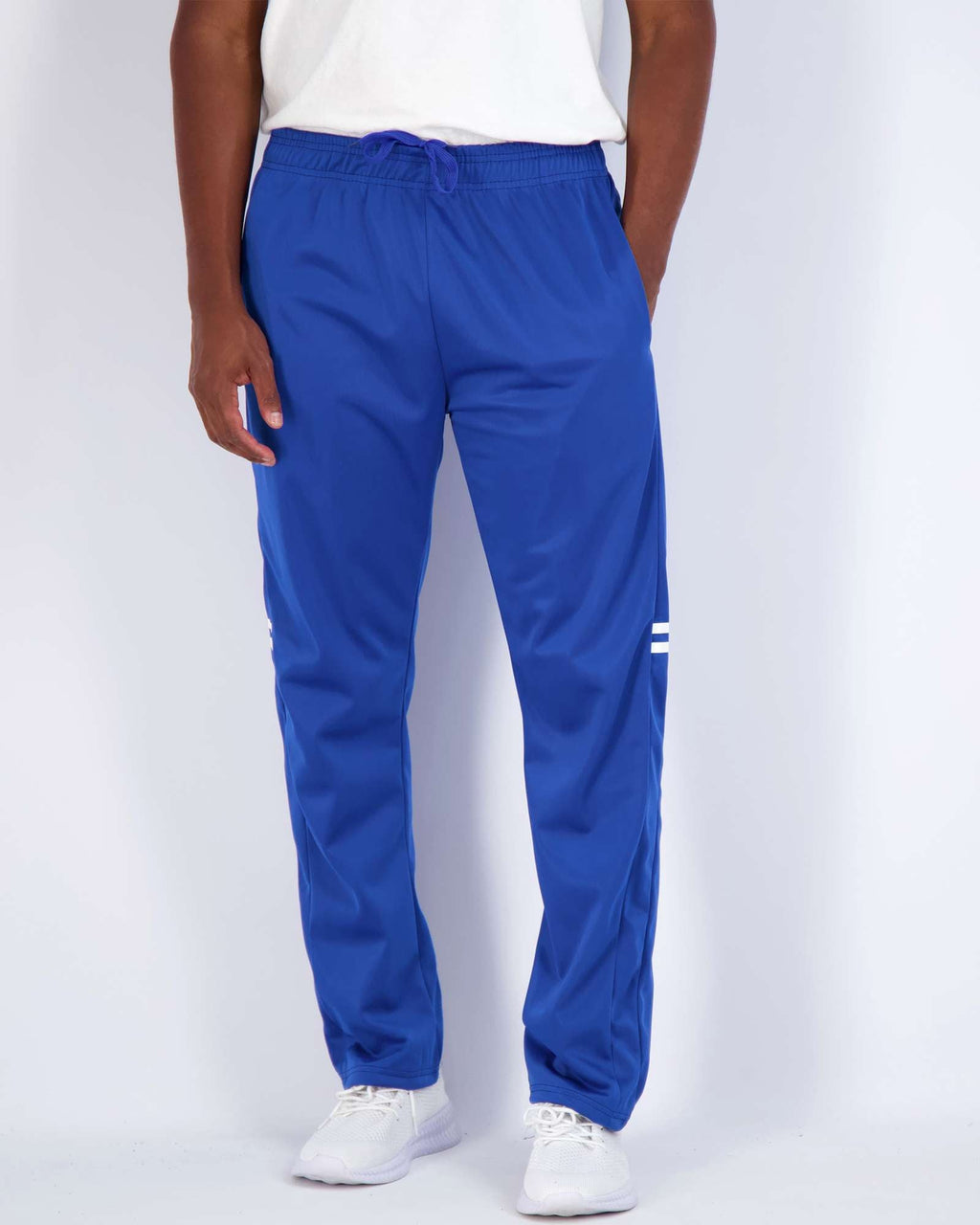 3 Pack: Mens Active Athletic Casual Tricot Open Bottom Sweatpants with Pockets (Available in Big & Tall)