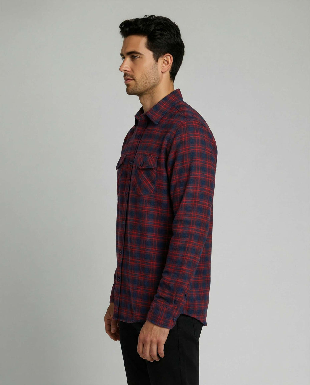 3 Pack: Men's Long-Sleeve Flannel Shirt