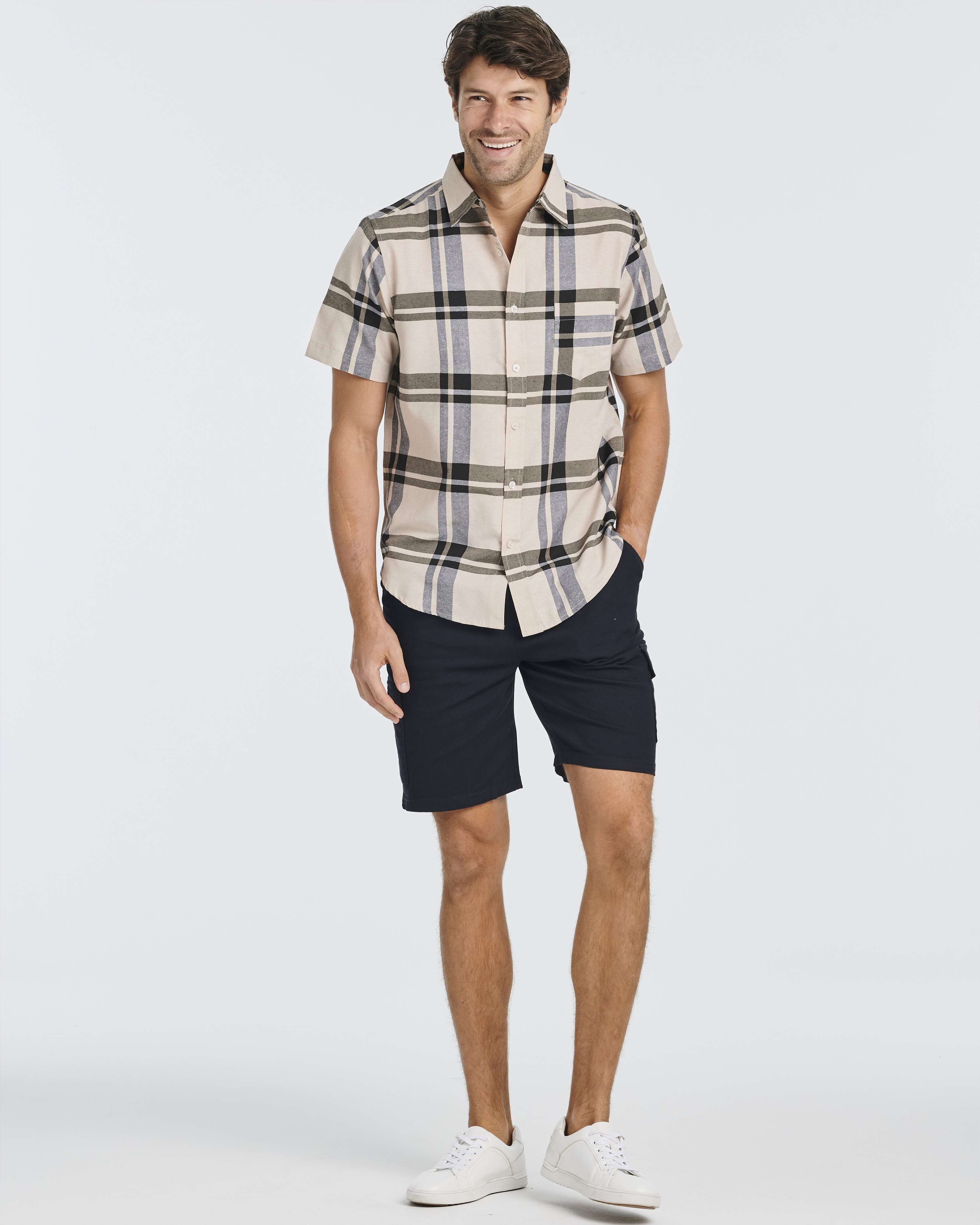 3 Pack: Men's Regular-Fit Short Sleeve Woven Shirt