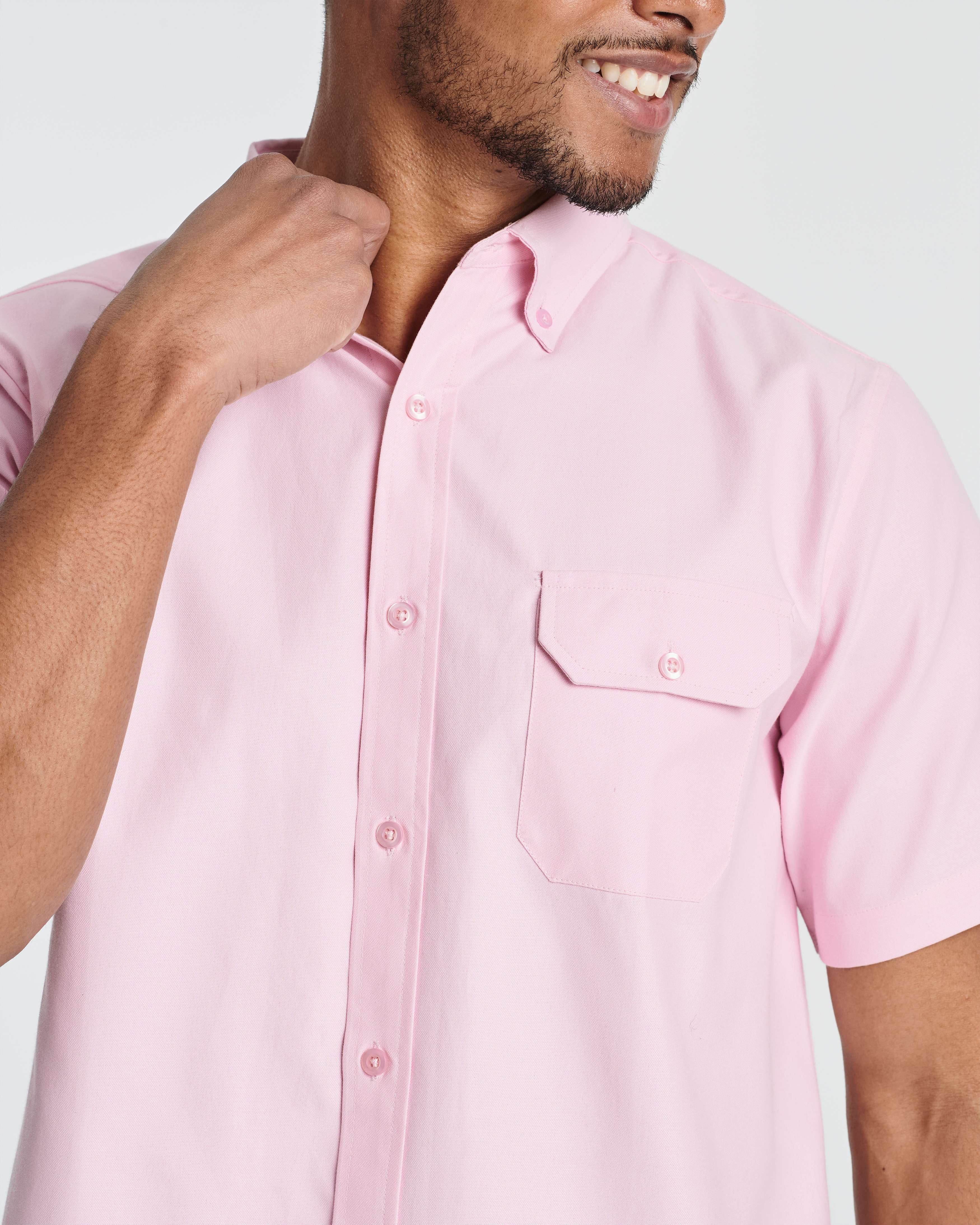 3 Pack: Men's Short-Sleeve Oxford Shirt (Available in Big & Tall)