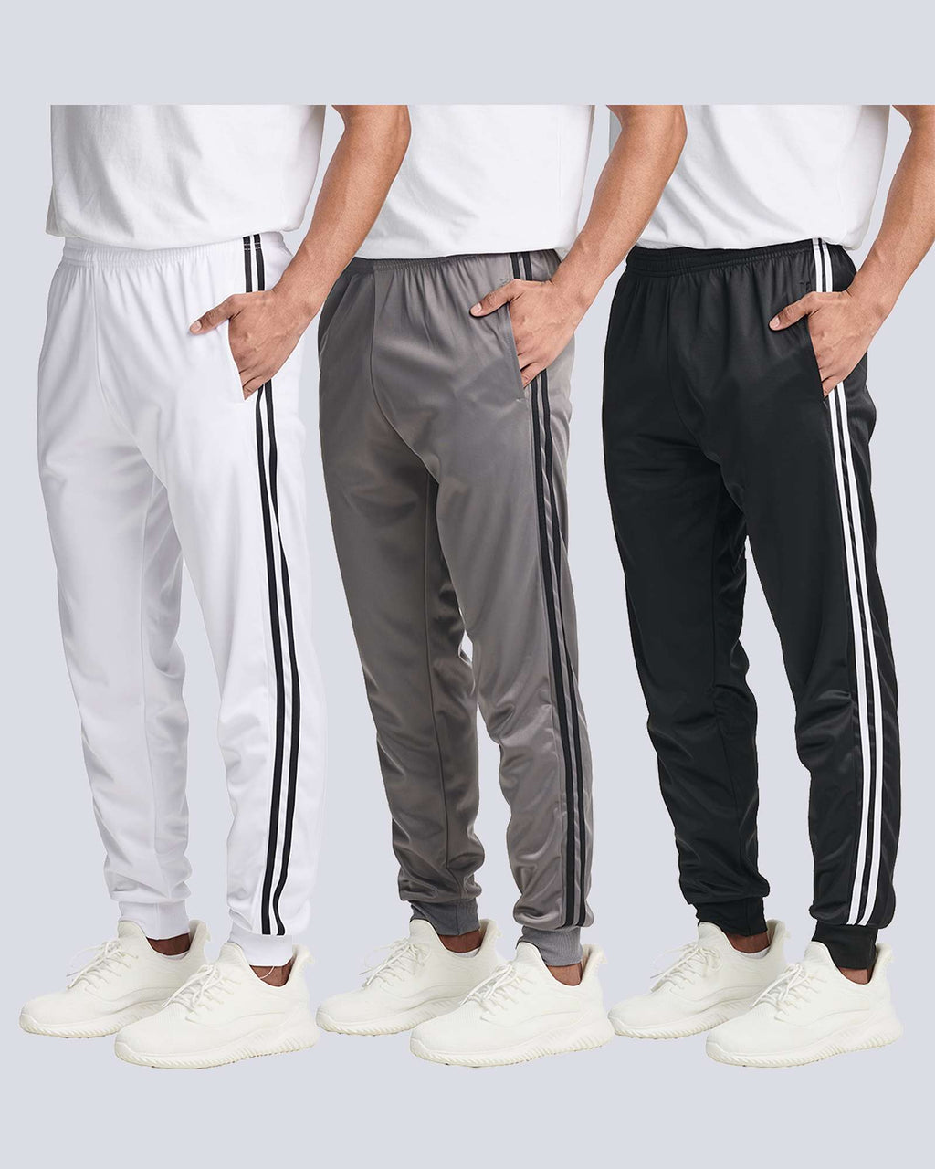 3 Pack: Mens Active Tricot Jogger Sweatpants
