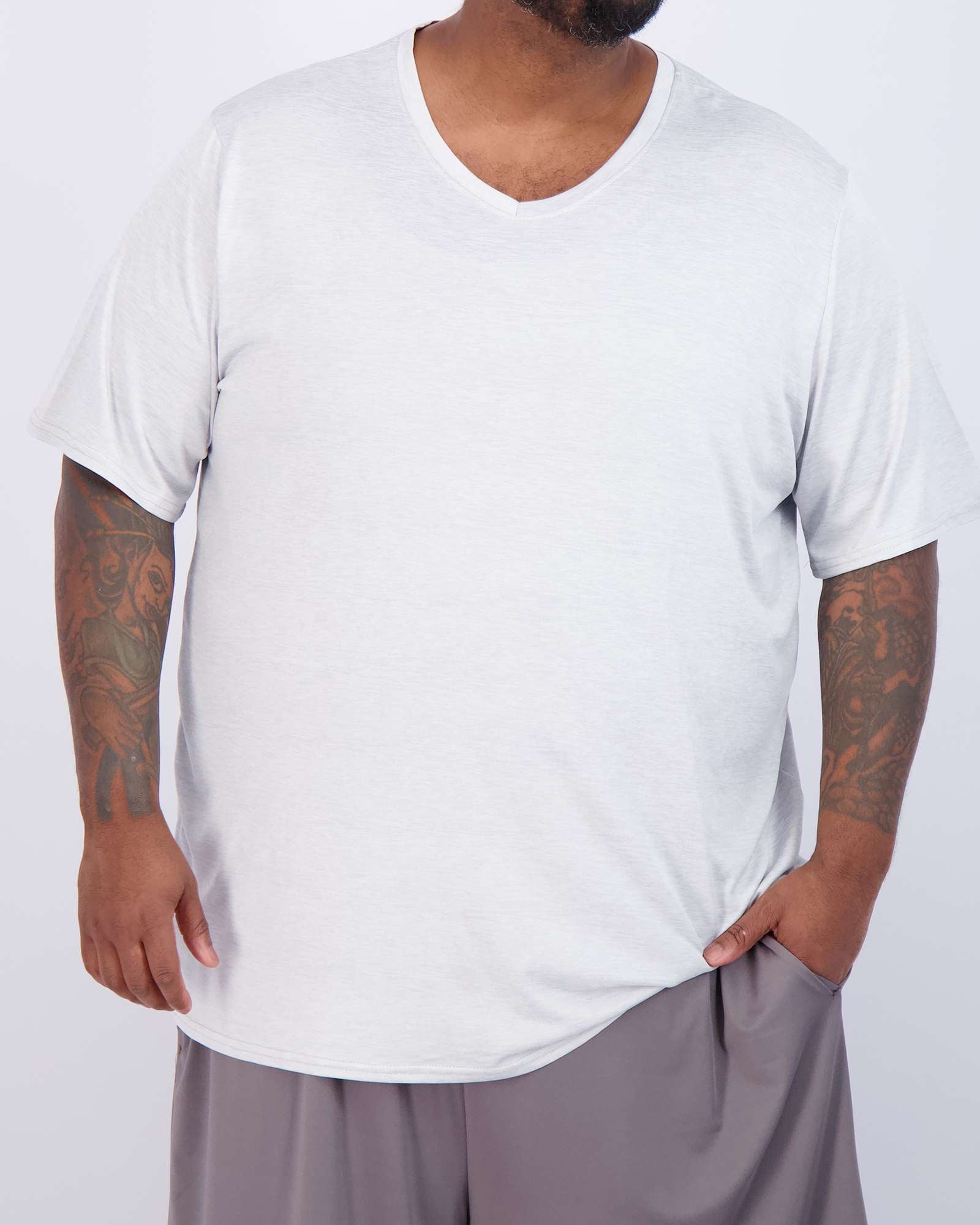 3 Pack: Men's Big & Tall V-Neck Short-Sleeve Dry-Fit T-Shirt