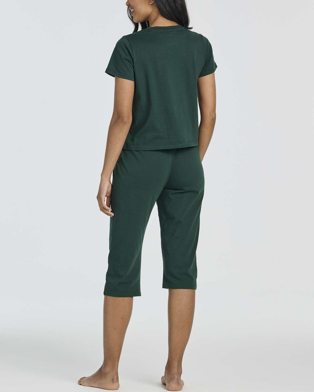 2 Pack: Women's Cotton Pajamas with Capri Pants