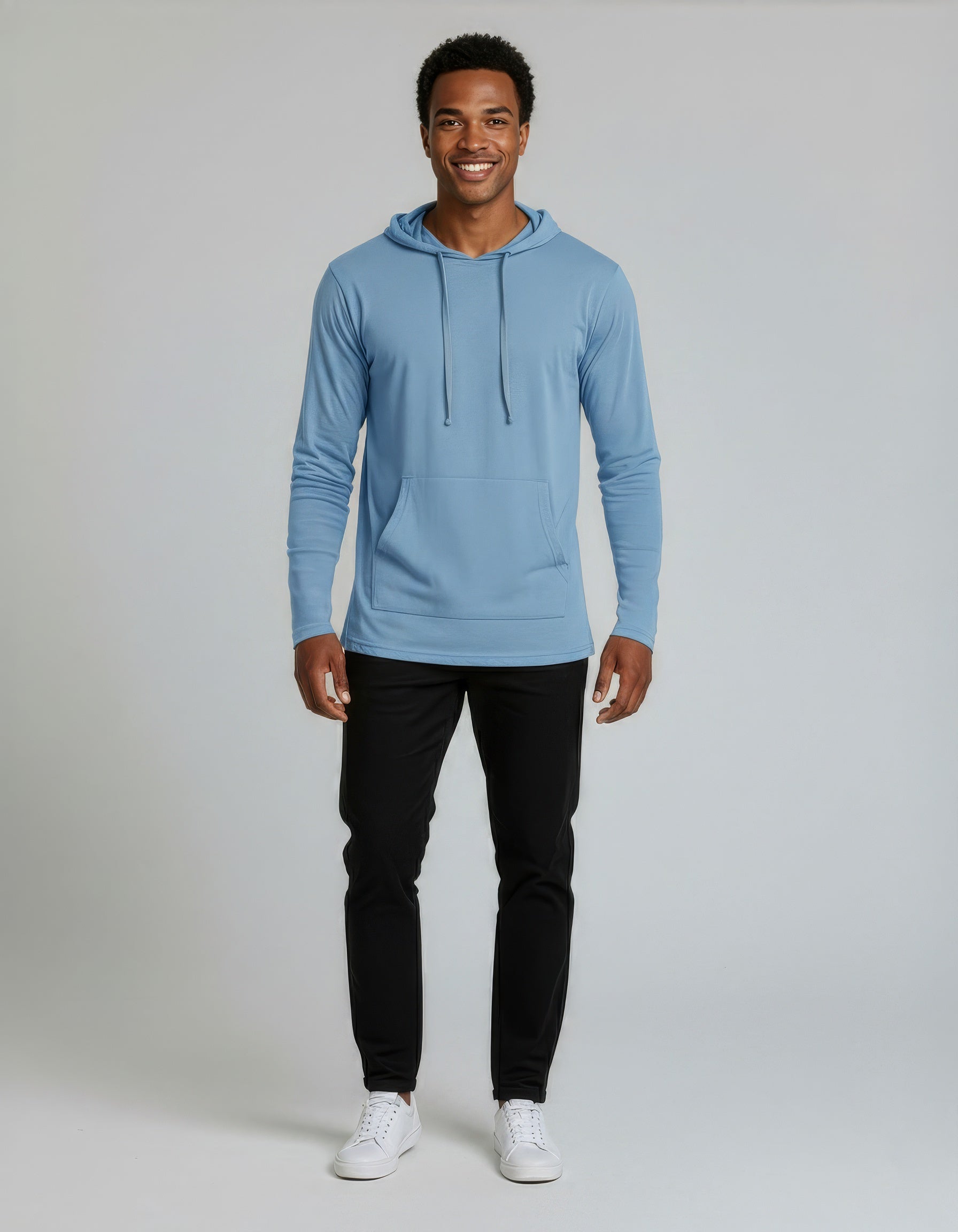 3 Pack: Mens Cotton Lightweight Pullover Hoodie