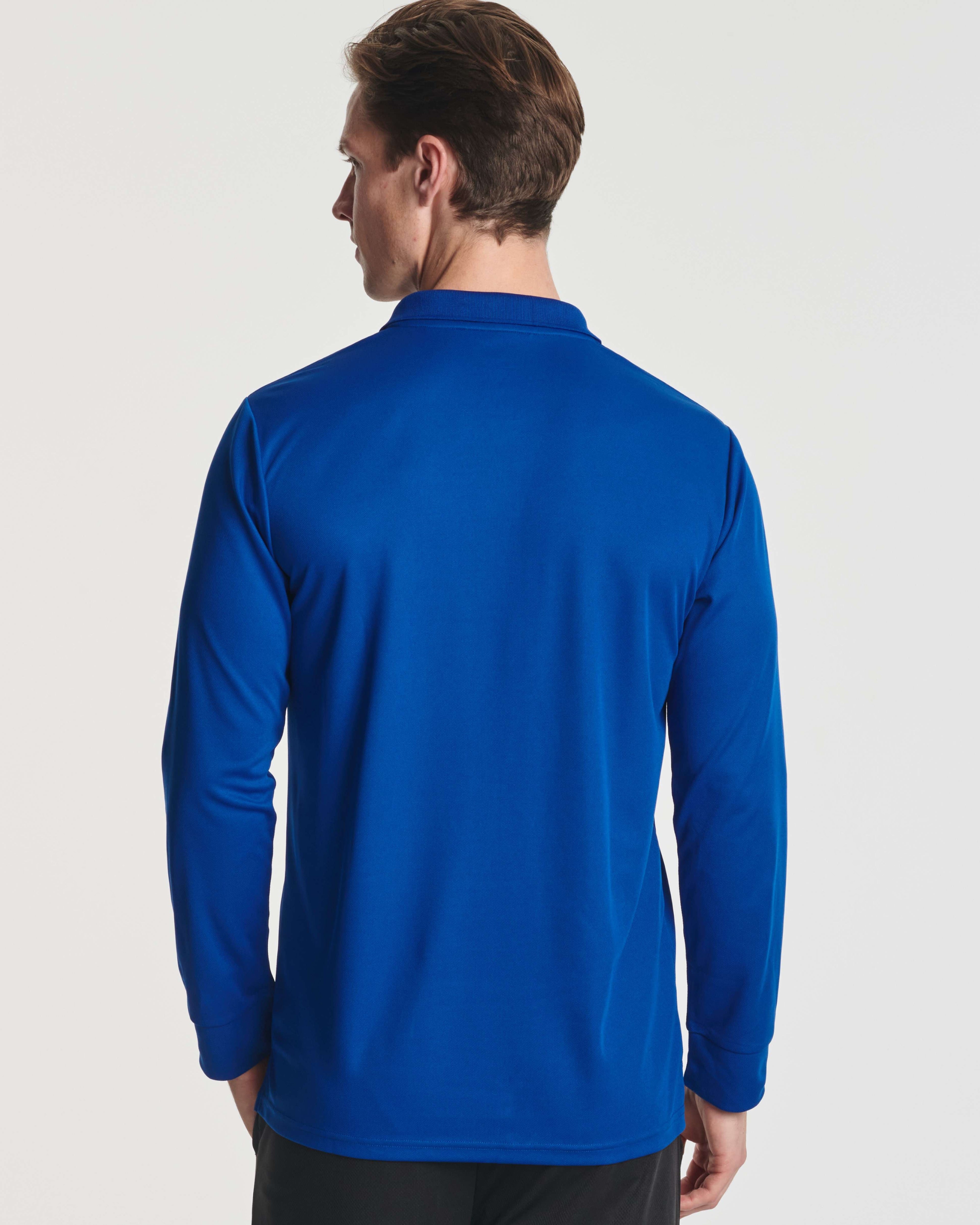 3 Pack: Men's Dry Fit Long-Sleeve Polo Shirt (Available in Big & Tall)