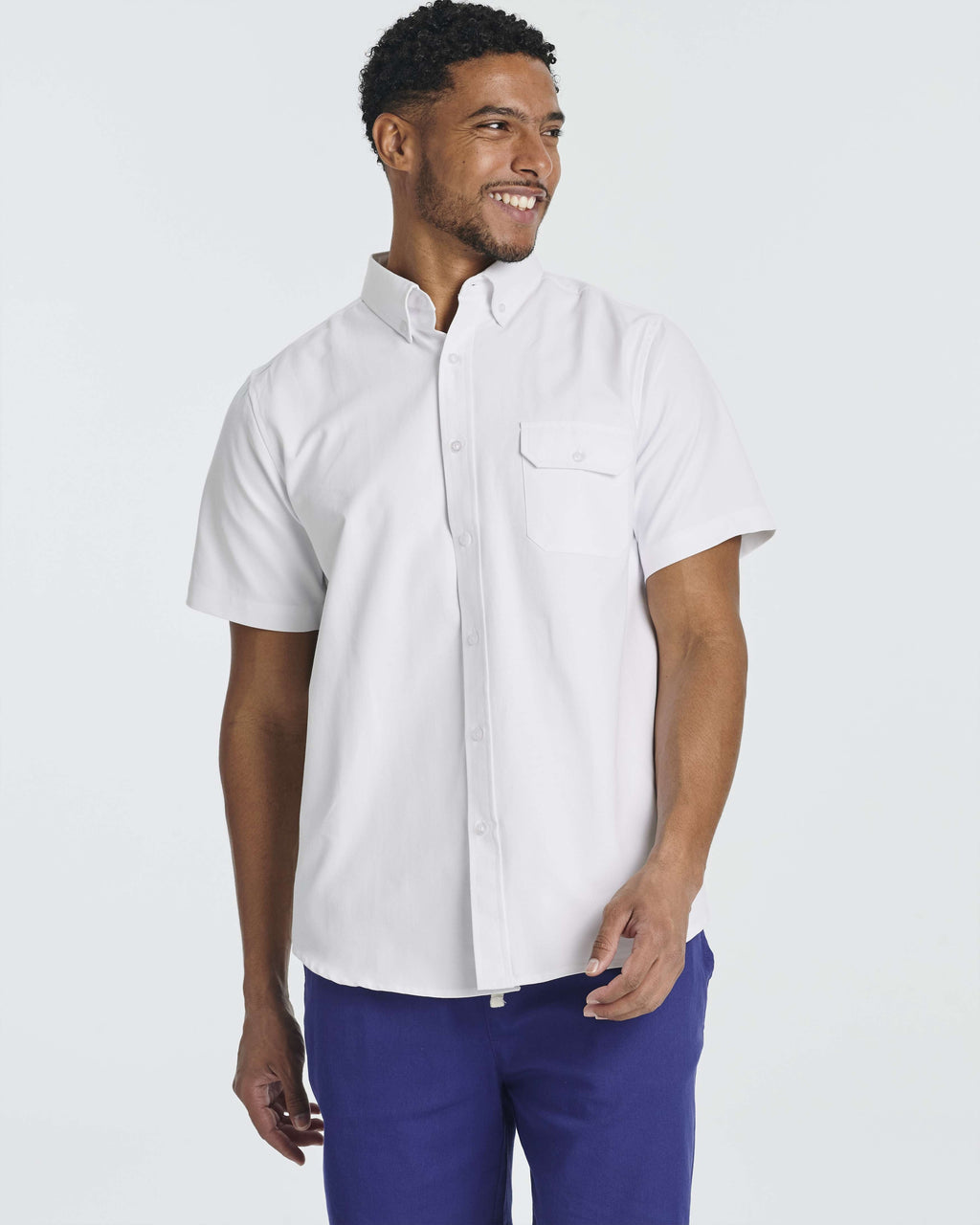3 Pack: Men's Short-Sleeve Oxford Shirt (Available in Big & Tall)