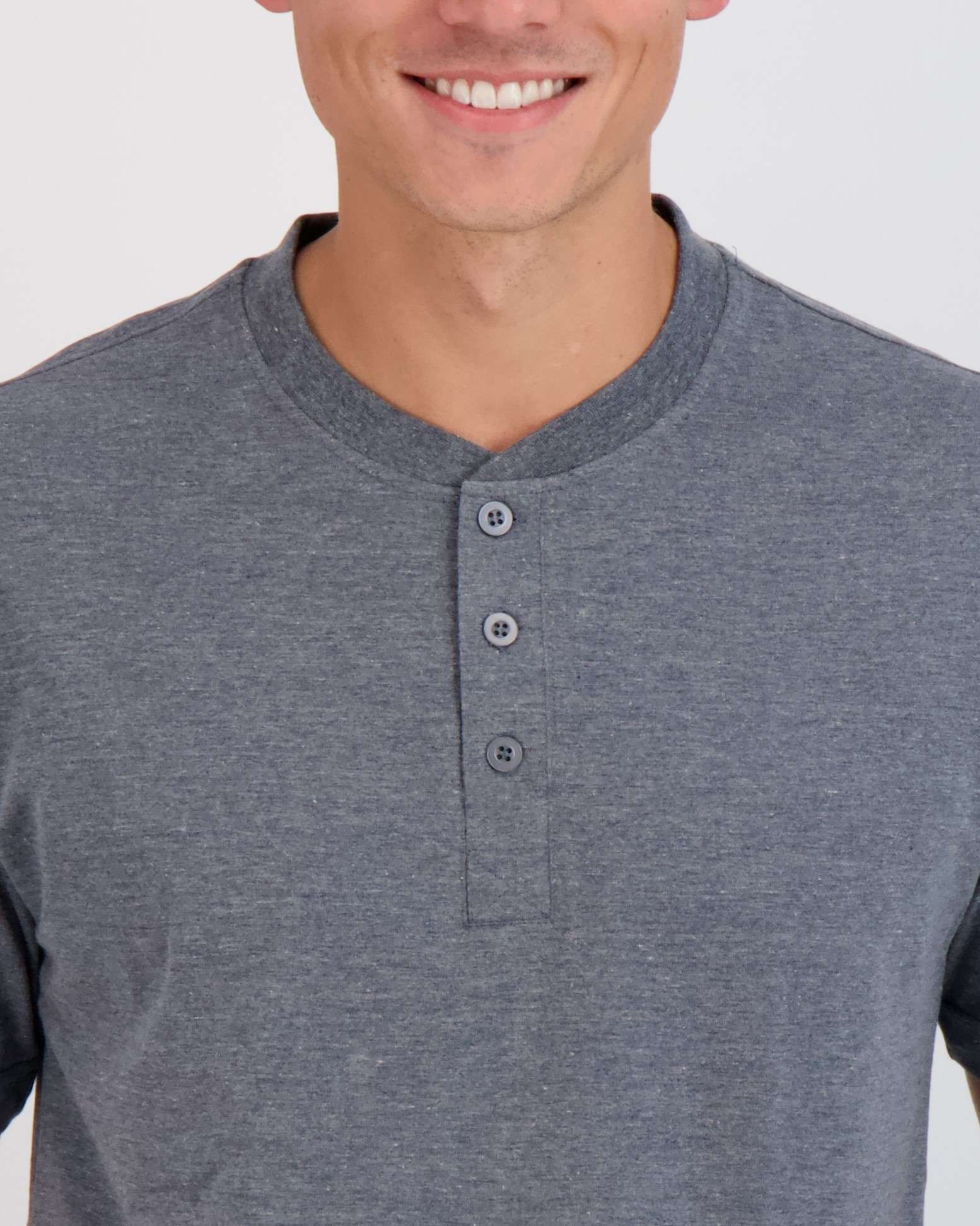 3 Pack: Mens Cotton Short Sleeve Henley T-Shirt