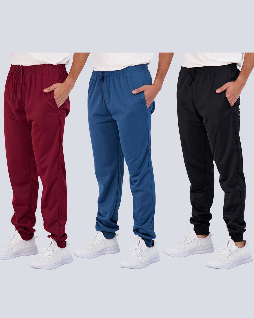 3 Pack: Boys Active Fleece-Lined Tricot Jogger Sweatpants