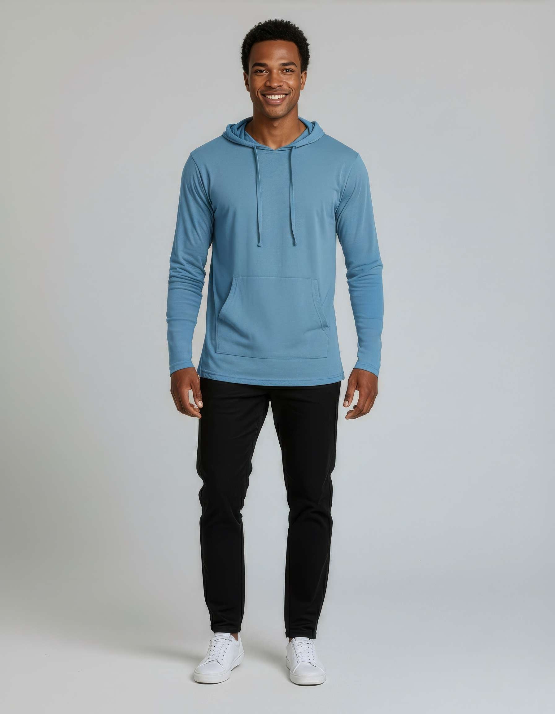 3 Pack: Mens Cotton Lightweight Pullover Hoodie