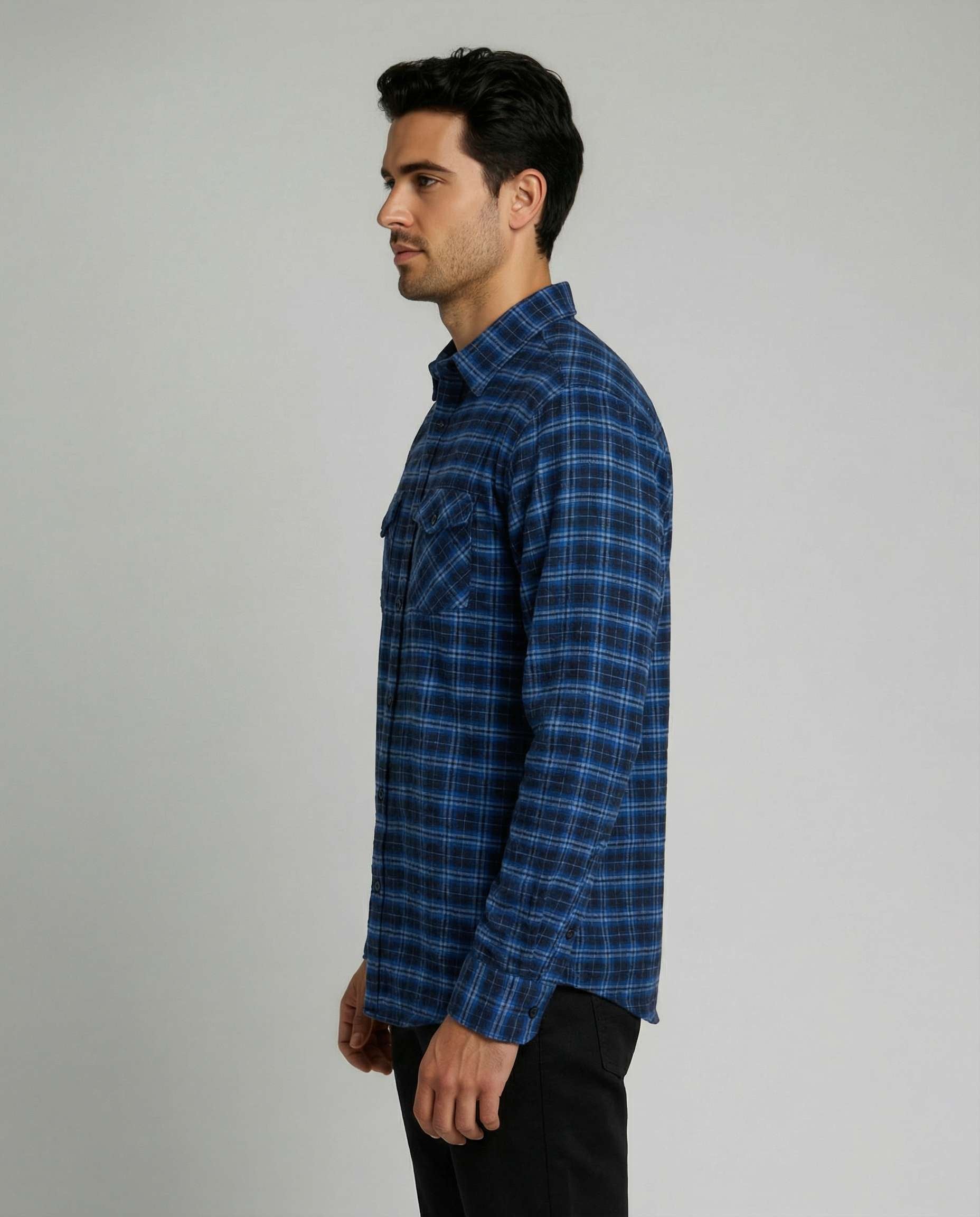 3 Pack: Men's Long-Sleeve Flannel Shirt