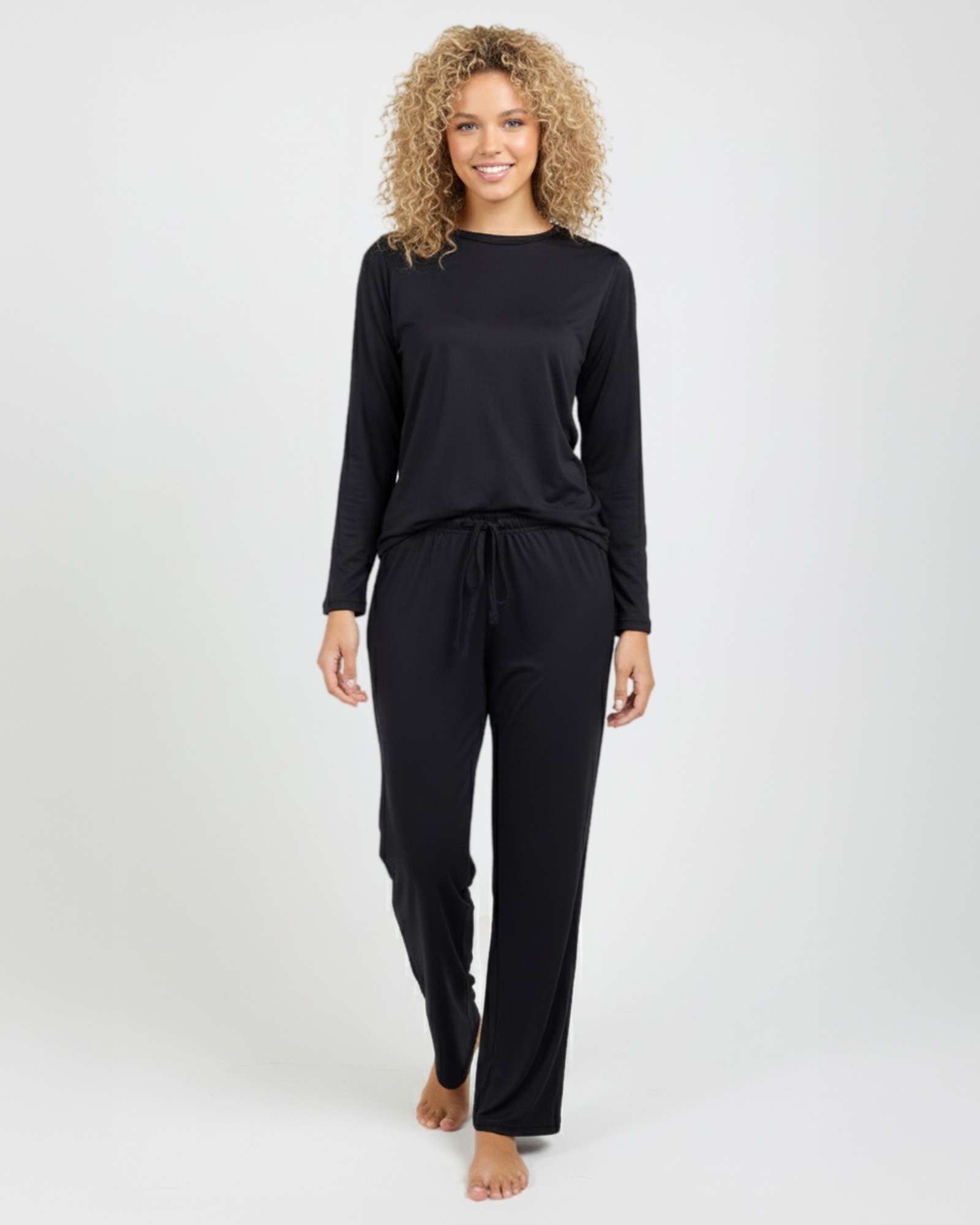 2 Pack: Women’s Pajama Set Super-Soft Long Sleeve Top With Pants
