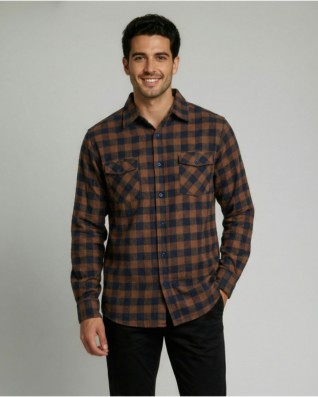 3 Pack: Men's Long-Sleeve Flannel Shirt