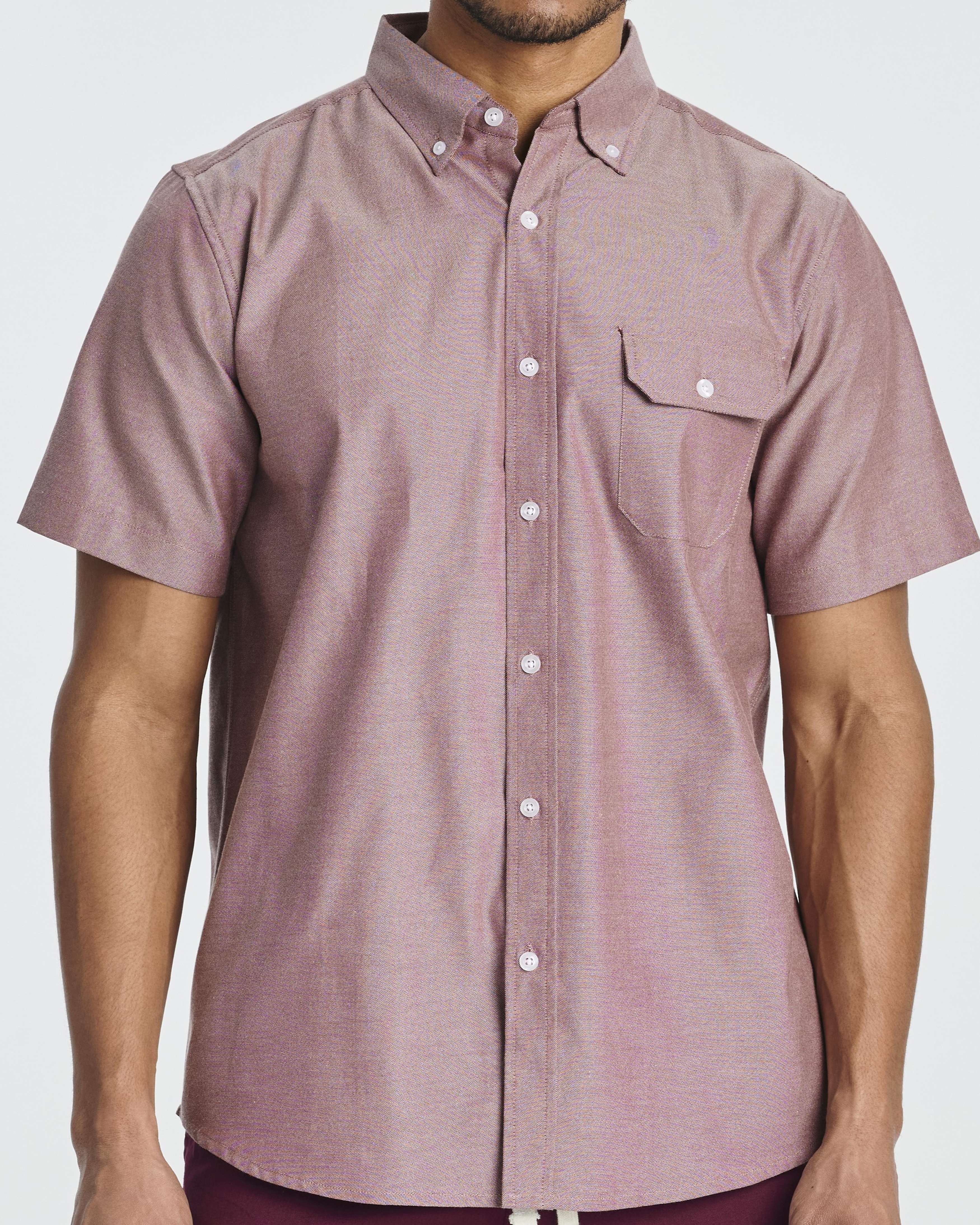 3 Pack: Men's Short-Sleeve Oxford Shirt (Available in Big & Tall)