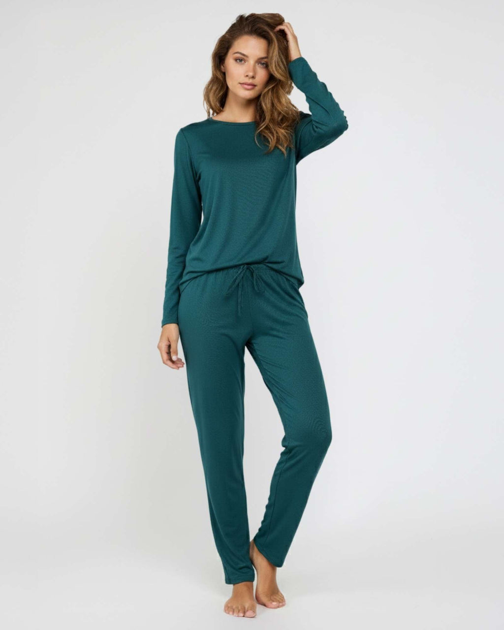 2 Pack: Women’s Pajama Set Super-Soft Long Sleeve Top With Pants
