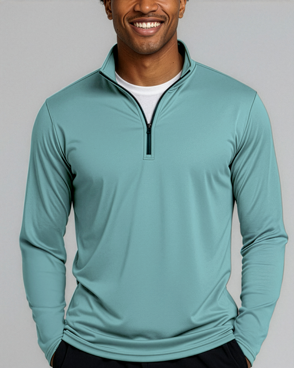 3 Pack: Mens Active Dry-Fit Quarter Zip Pullover