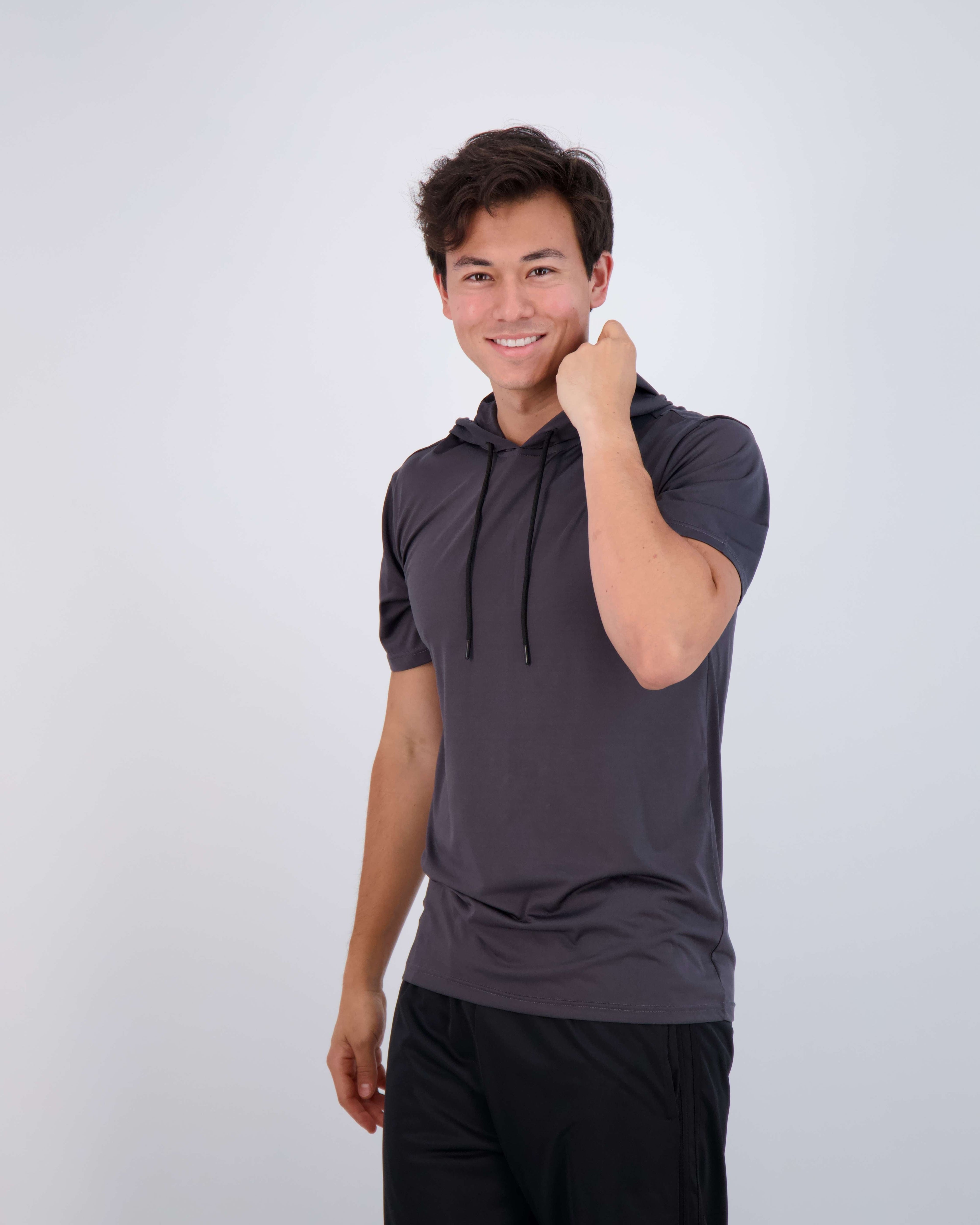 3 Pack: Mens Dry Fit Short Sleeve Active Hoodie Pullover (Available In Big & Tall)
