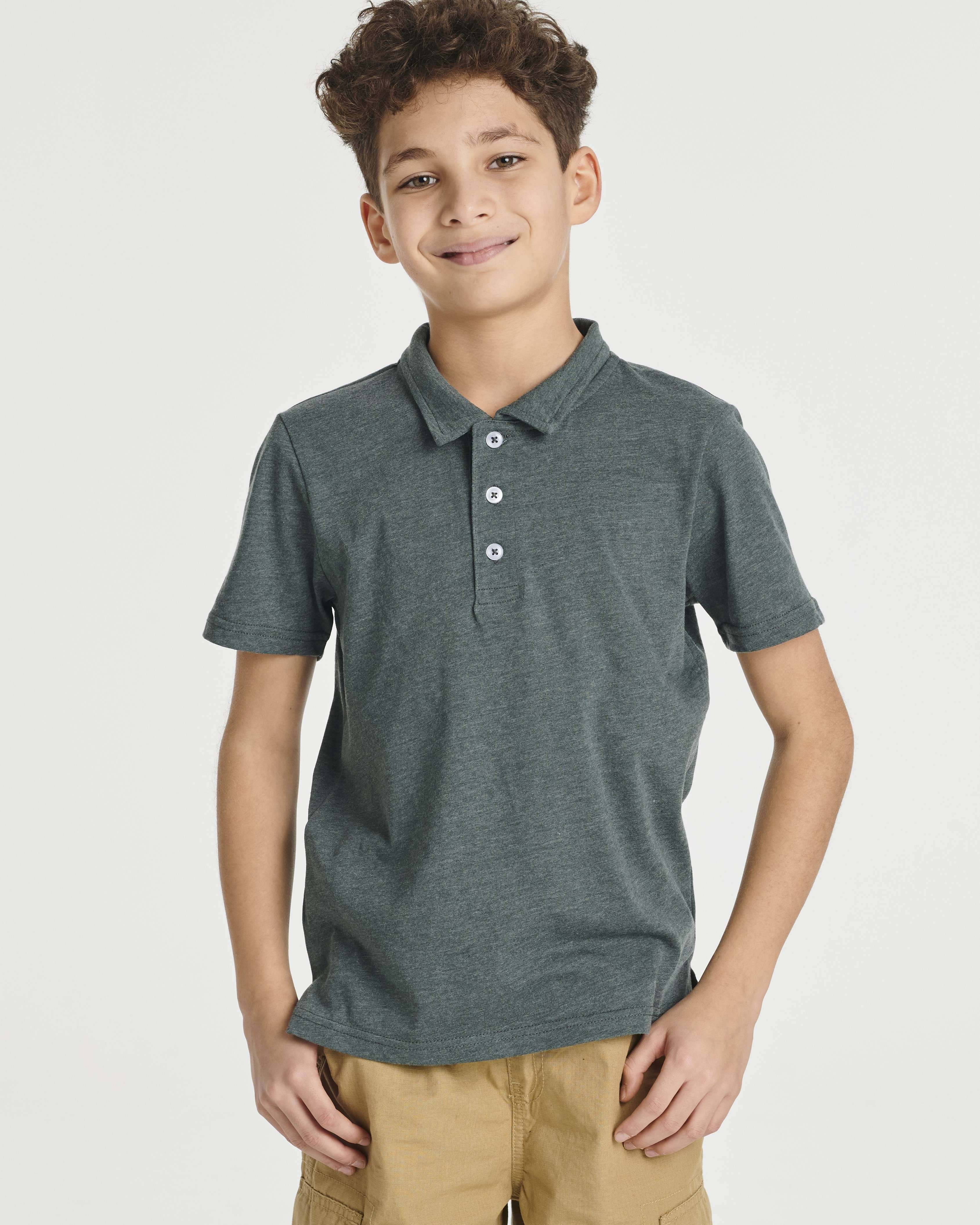 3 Pack: Boys' Jersey Cotton Polo Shirt