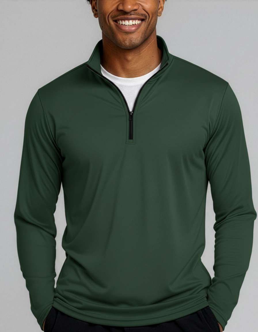 3 Pack: Mens Active Dry-Fit Quarter Zip Pullover (Available in Big & Tall)