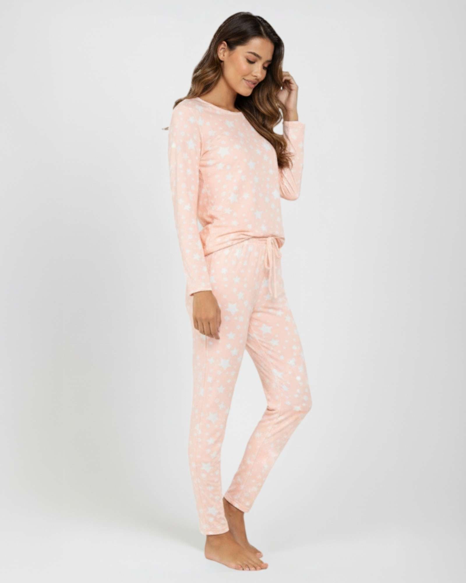 2 Pack: Women’s Pajama Set Super-Soft Long Sleeve Top With Pants