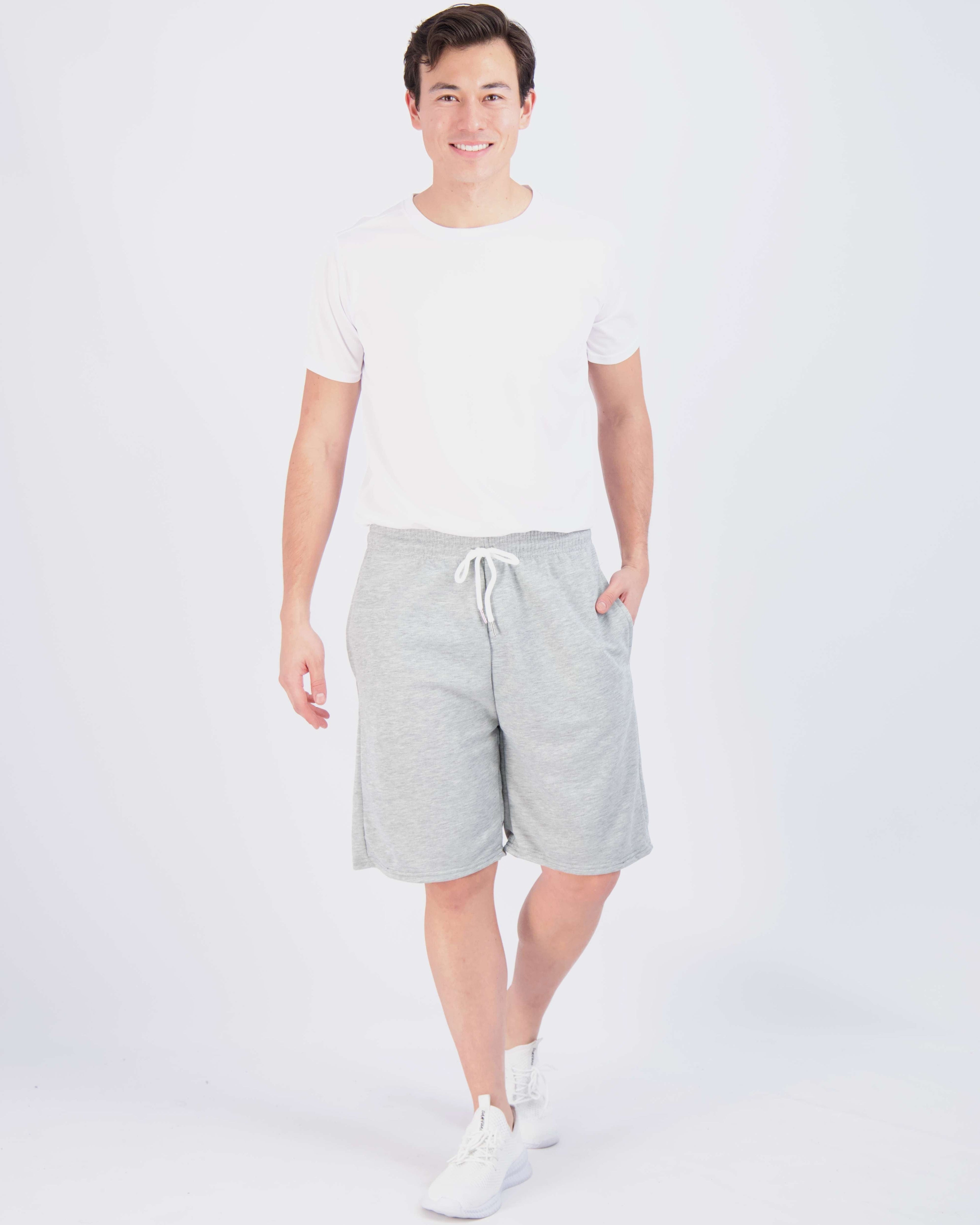 3 Pack: Mens 9" French Terry Casual Shorts
