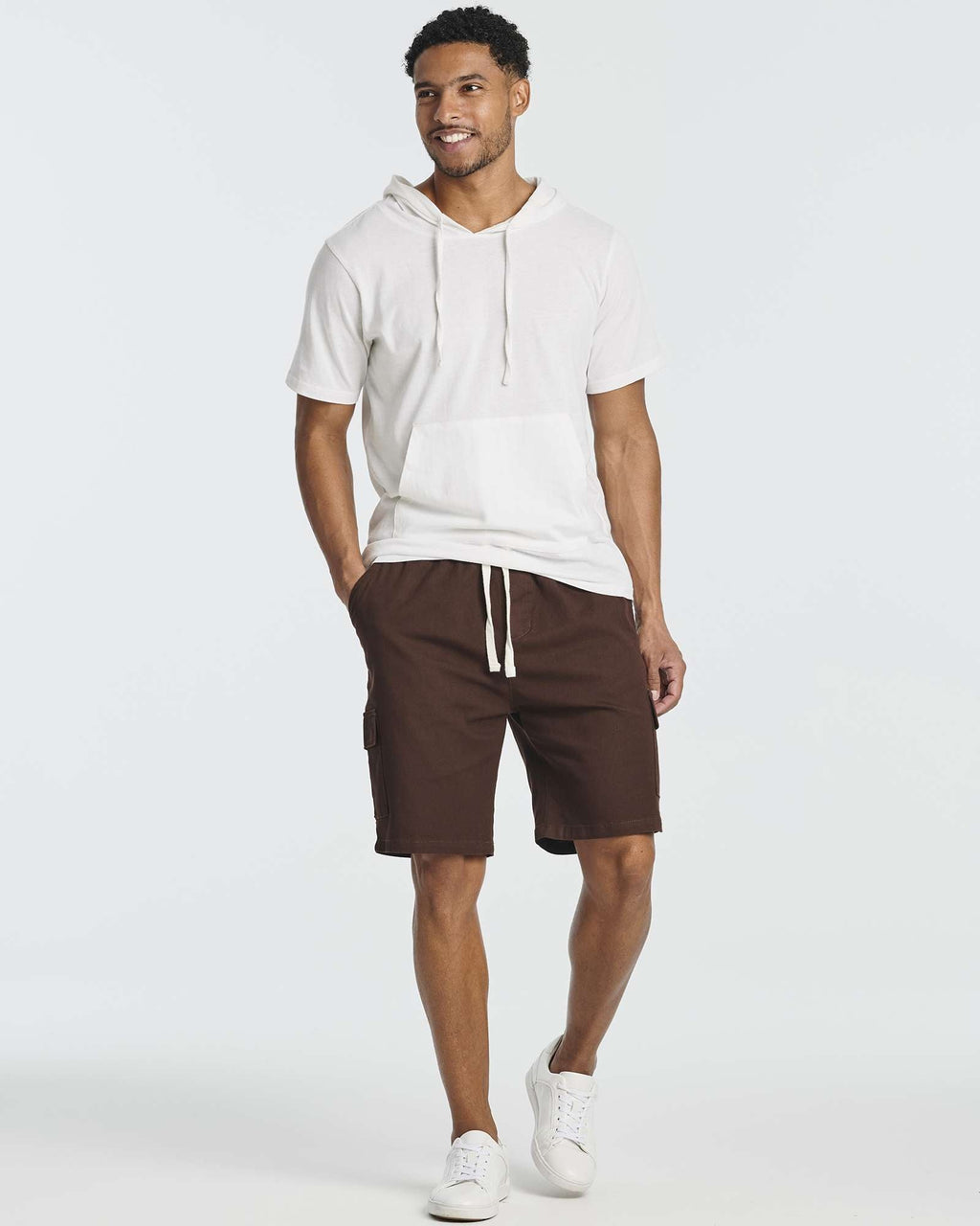 3 Pack: Men's 9" Elastic Waistband Cargo Shorts
