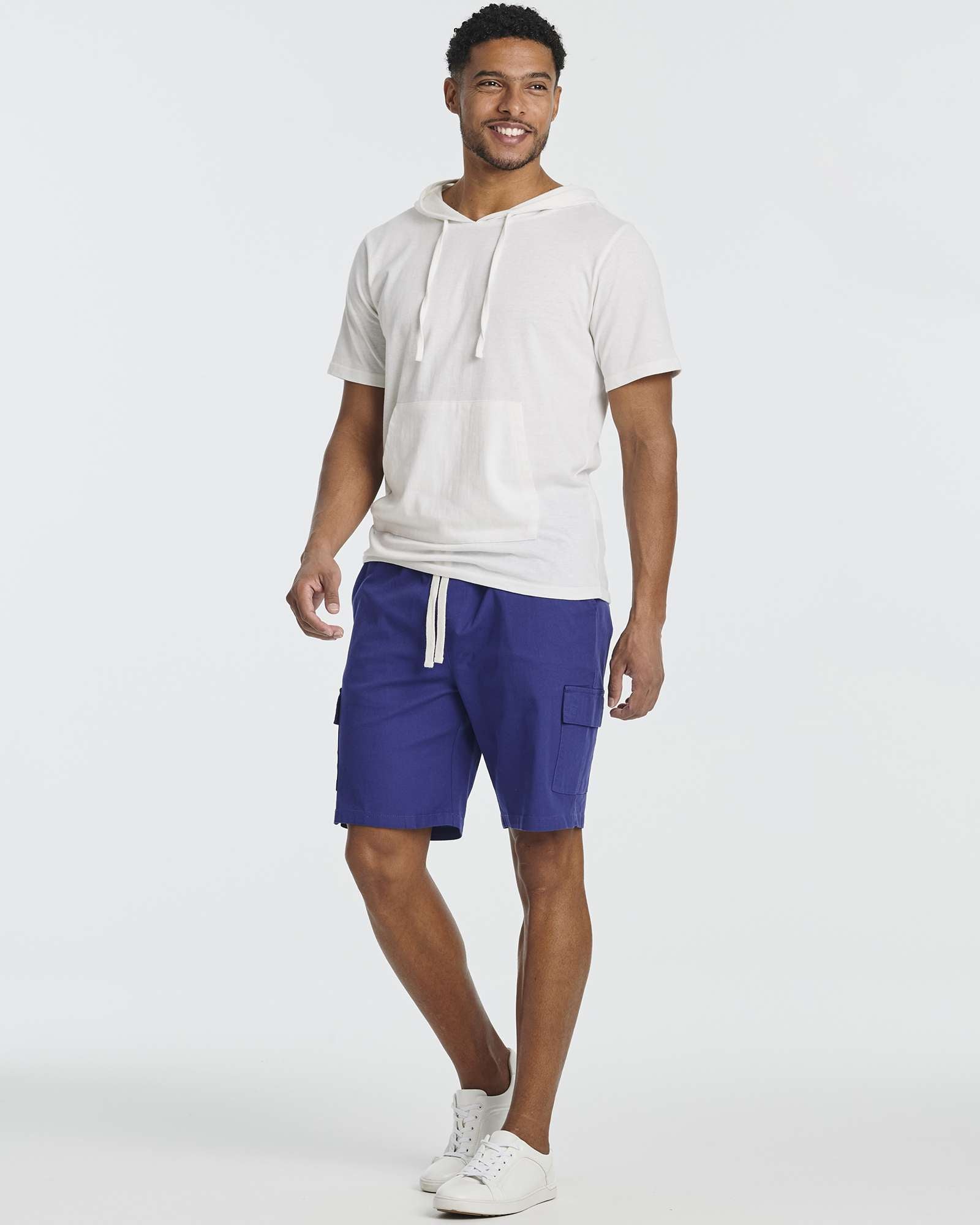 3 Pack: Men's 9" Elastic Waistband Cargo Shorts