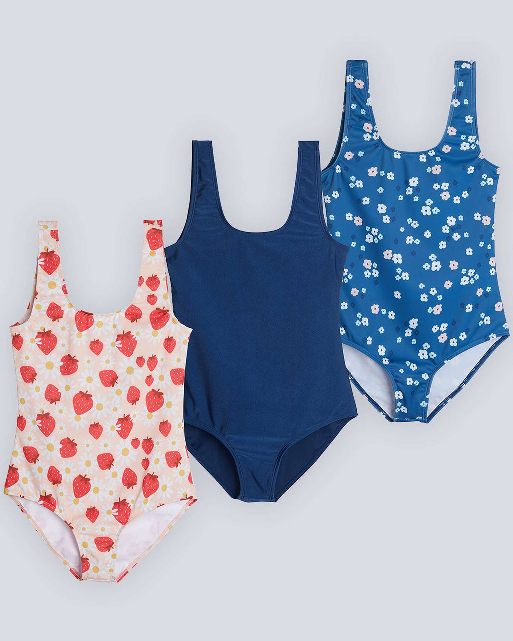 3 Pack: Girls' Surf One Piece Swimsuit