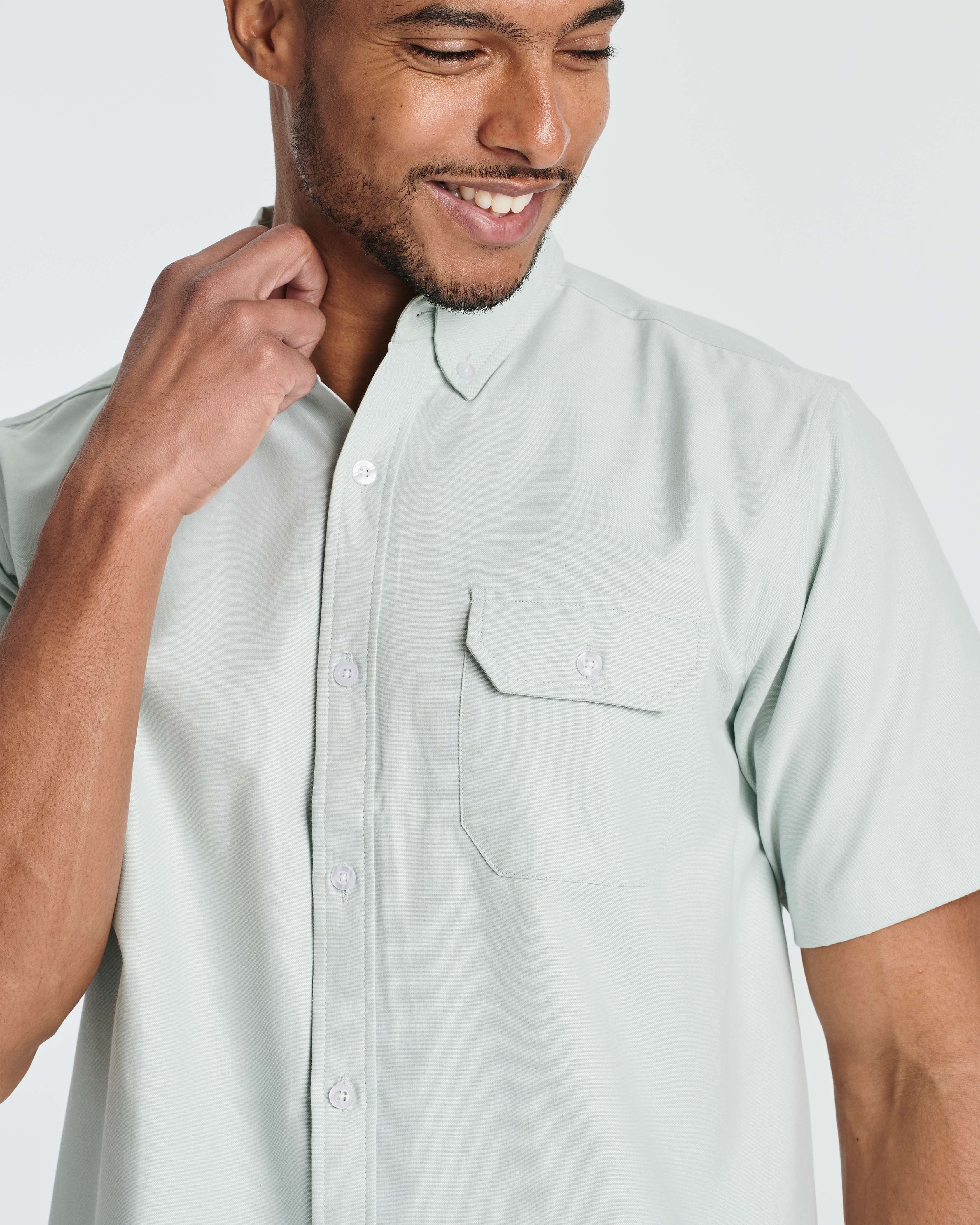 3 Pack: Men's Short-Sleeve Oxford Shirt (Available in Big & Tall)