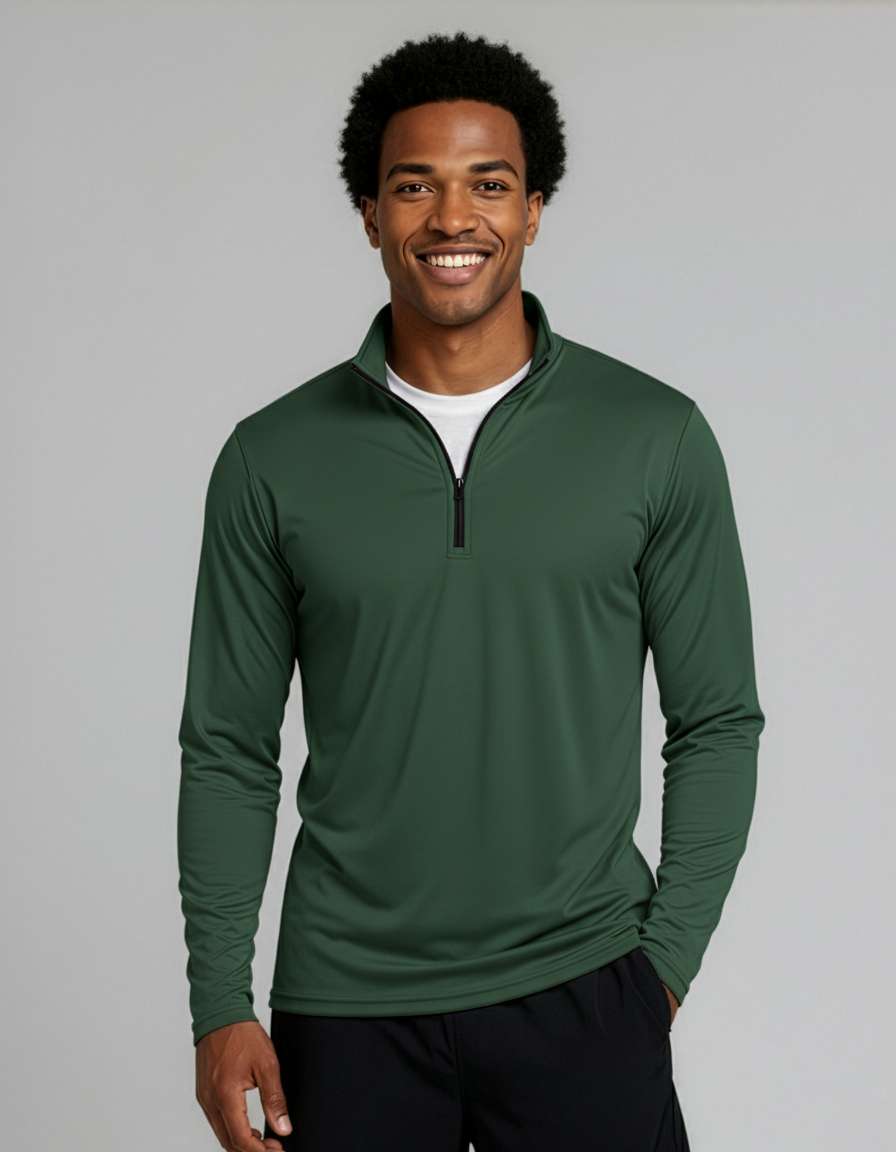 3 Pack: Mens Active Dry-Fit Quarter Zip Pullover (Available in Big & Tall)