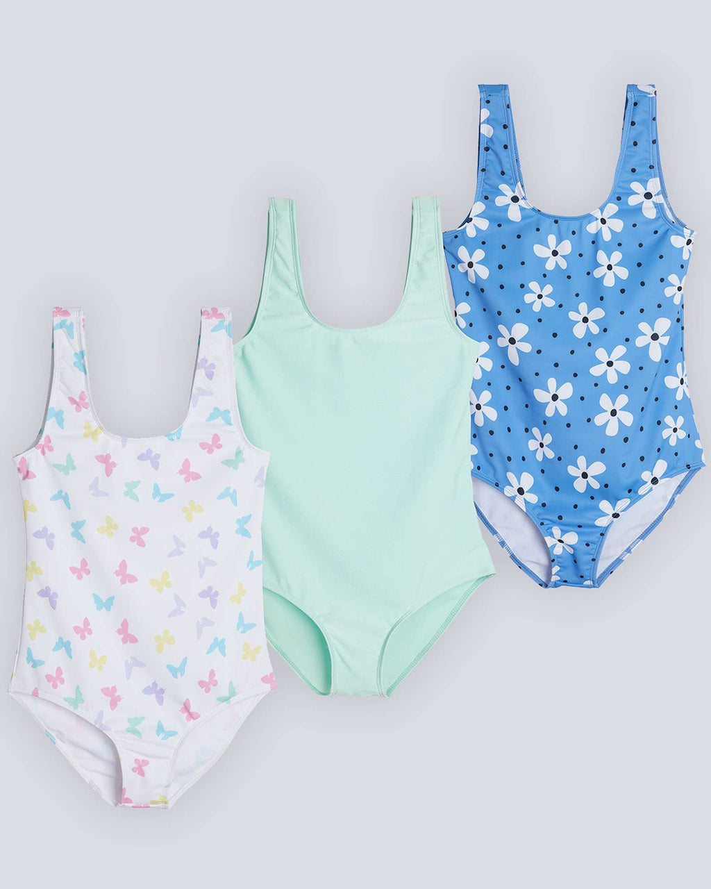 3 Pack: Girls' Surf One Piece Swimsuit
